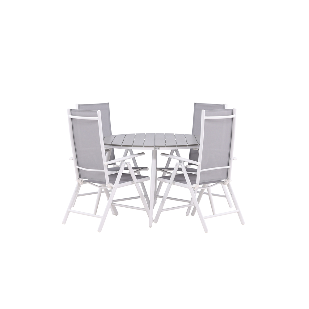 Spisegruppe Venture Home Break Ø120 cm med 4 Break Stoler