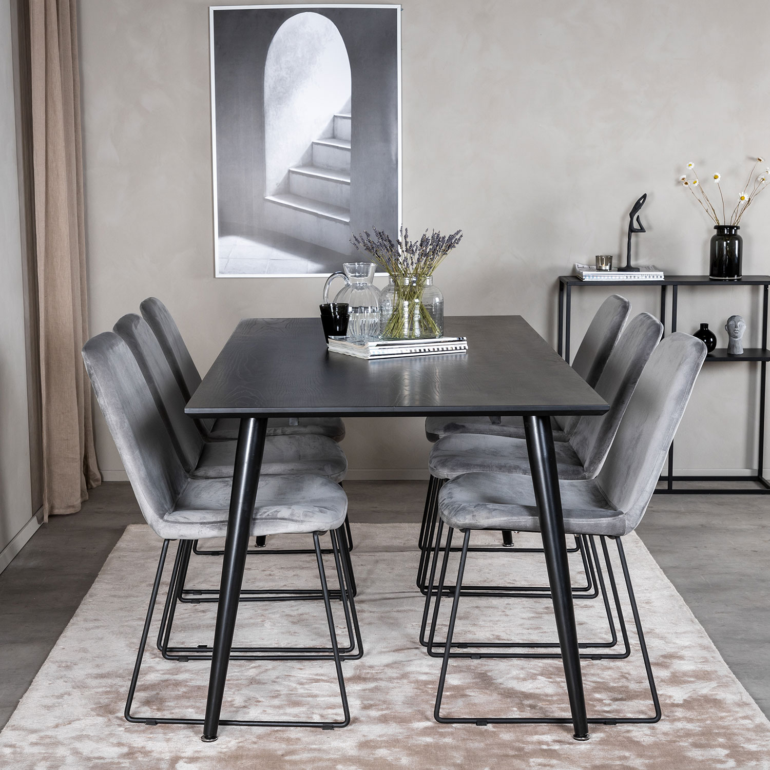 Spisegruppe Venture Home Dipp med 6 Muce Stoler