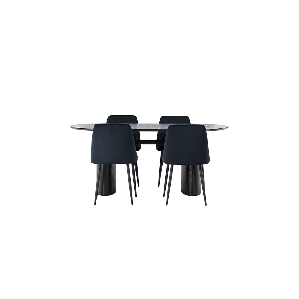 Spisegruppe Venture Home Isolde med 4 stk Night Stoler