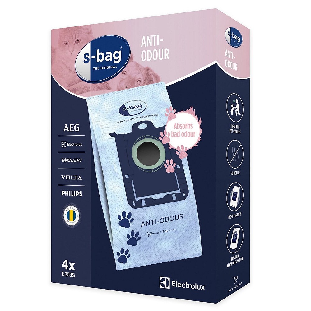 Støvsugertilbehør Electrolux S-bag® Anti-Odour Støvsugposer