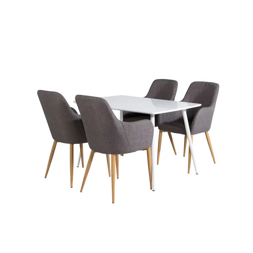 Spisegruppe Venture Home Pobbie med 4 Corina Stoler