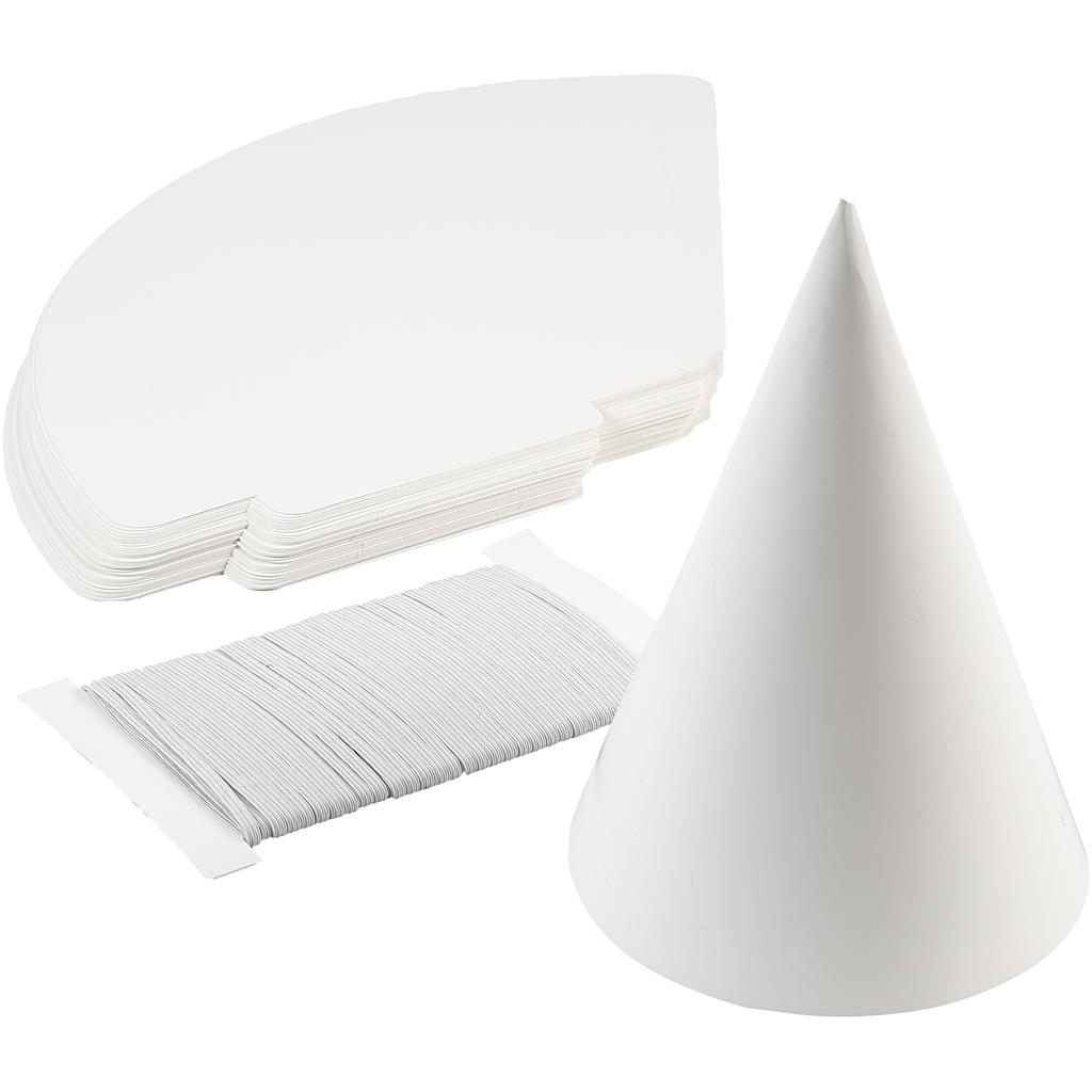 Kartongstrut, vit, H: 23 cm, Dia. 16,5 cm, 230 g, 50 st./ 1 50 st