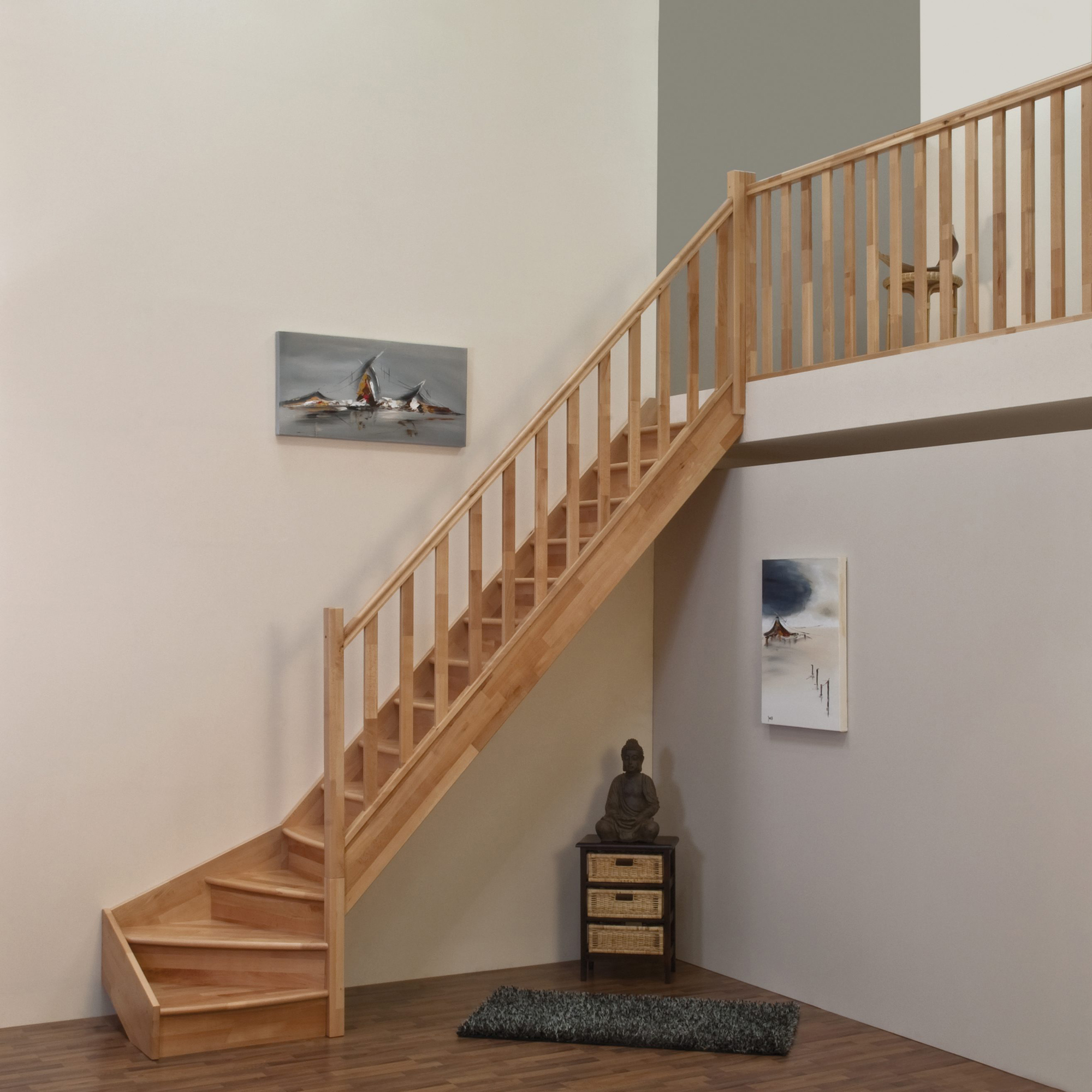 Complete Lofttrappa, Högervriden. Bok Bøk, Høyrevridd