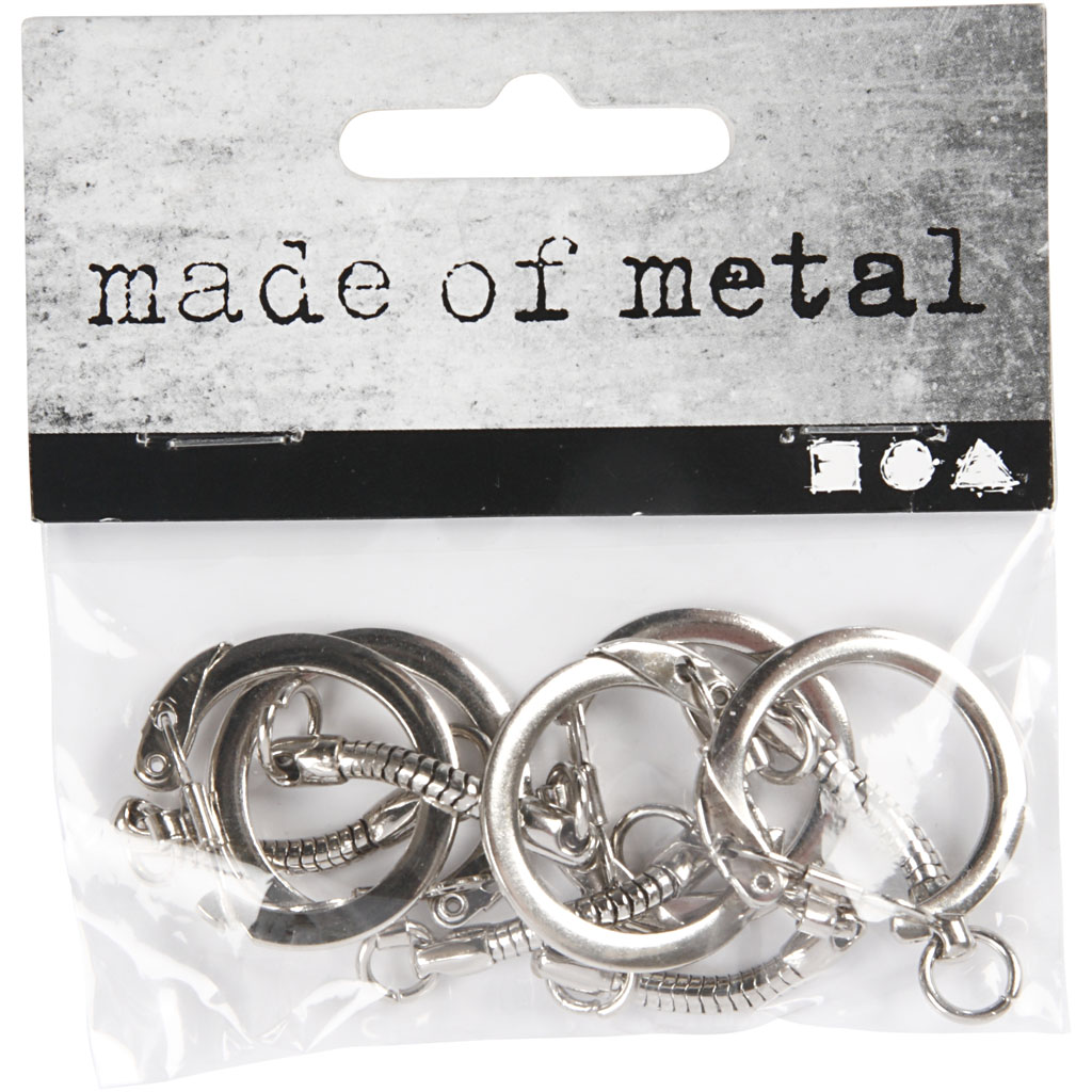 Nøkkelring Creativ Company med Kjede 6x2,3 cm 1 Pk