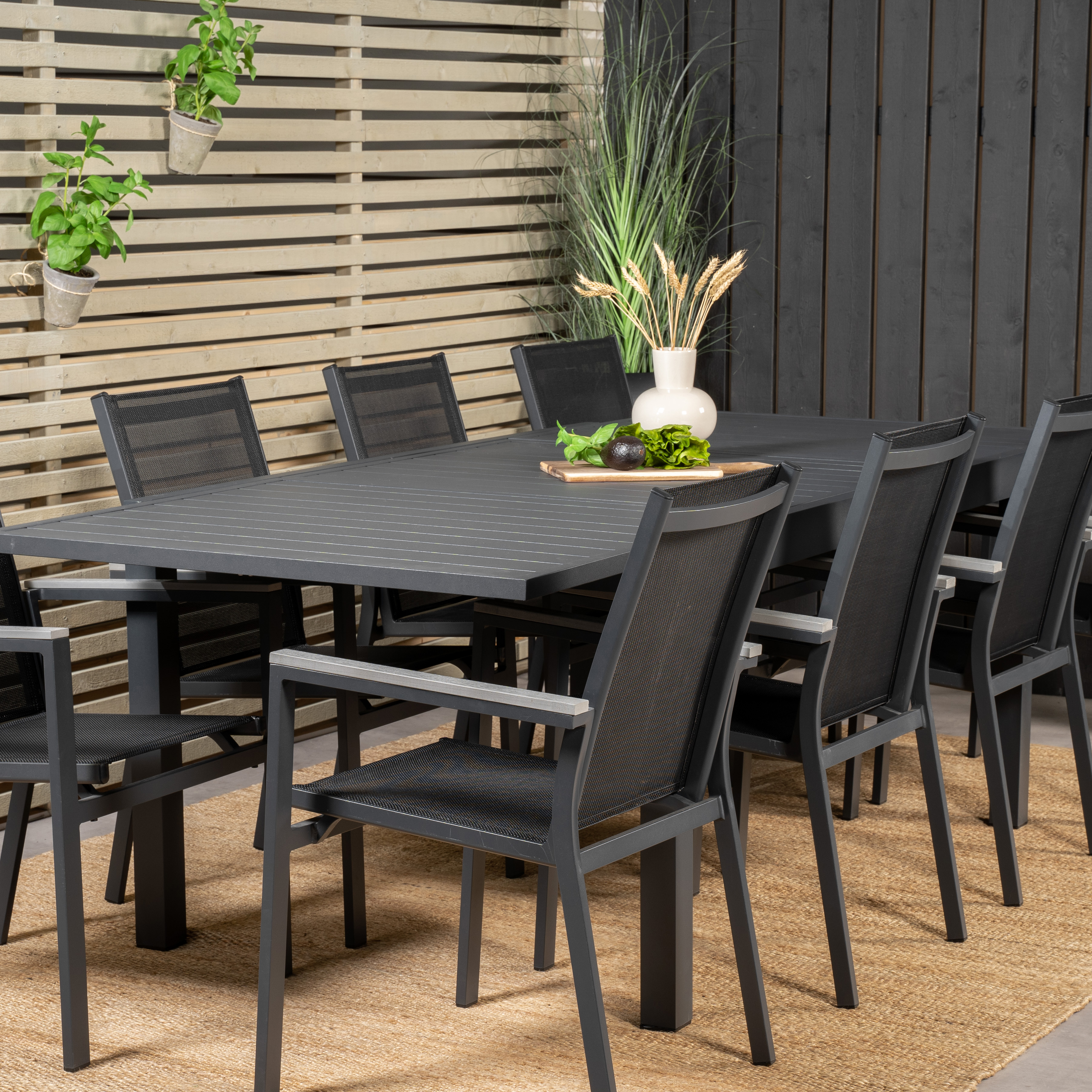 Spisegruppe Venture Home Madrid 160/240 med 8 Pincy Stoler