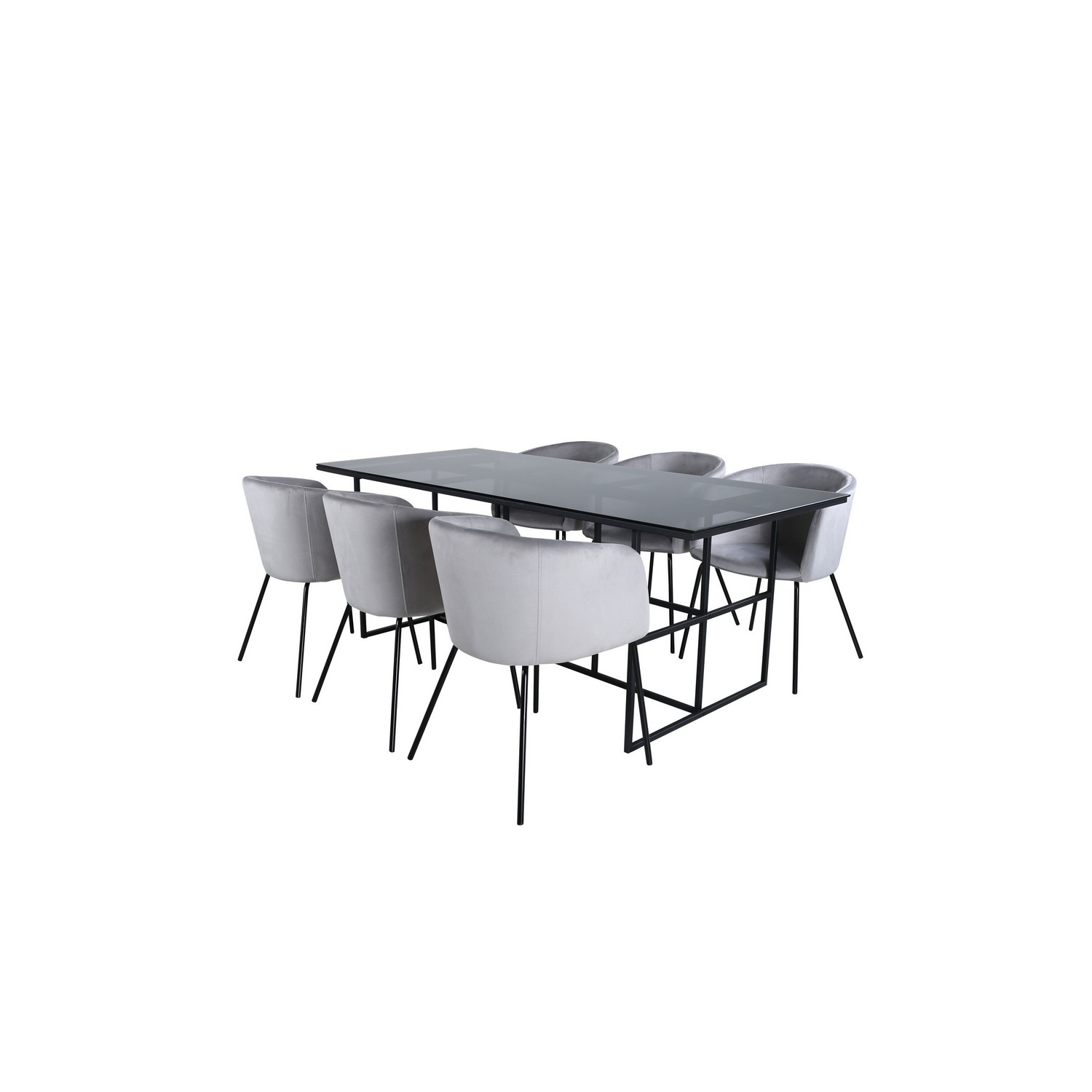 Spisegruppe Venture Home Lund med 6 Bergen Stoler