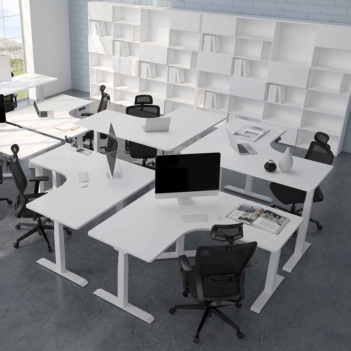 Hjørneskrivebord Lykke M100 Hev- og Senkbar