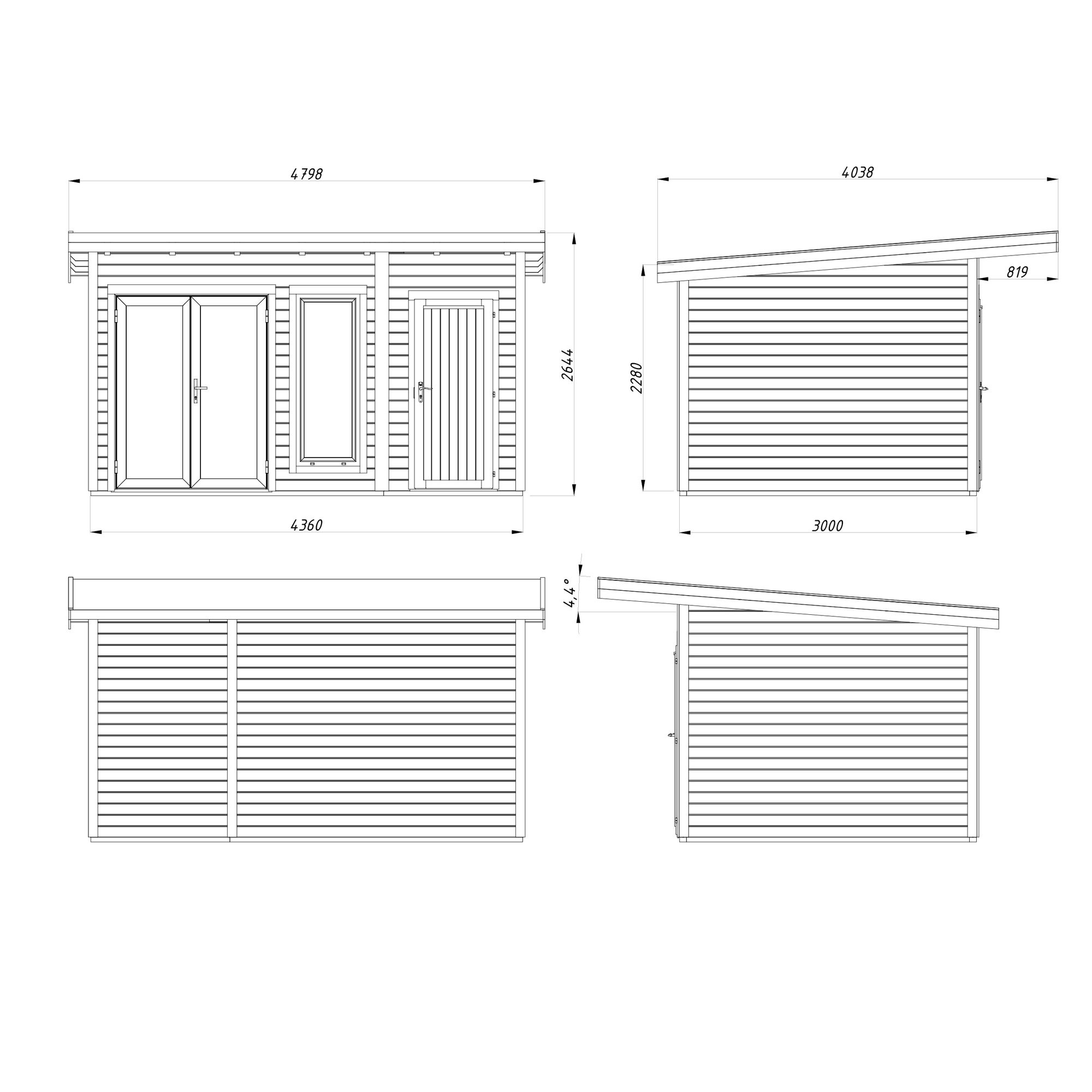 Hagestue Palmako Aurelia 13,1 m² (inv. 12,4 m²)