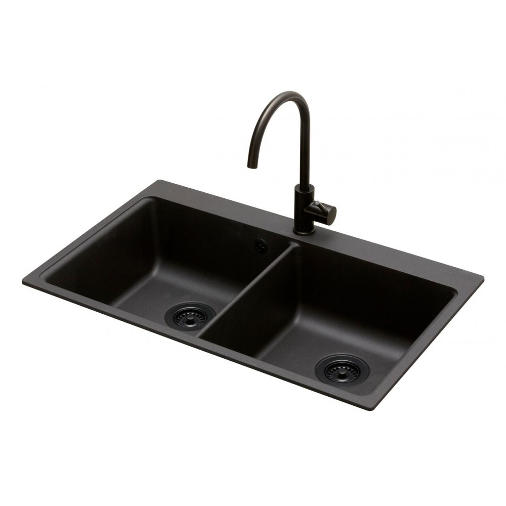Diskho Lavabo Saturn 86 Mattsvart/Svart Sort Matt/Sort