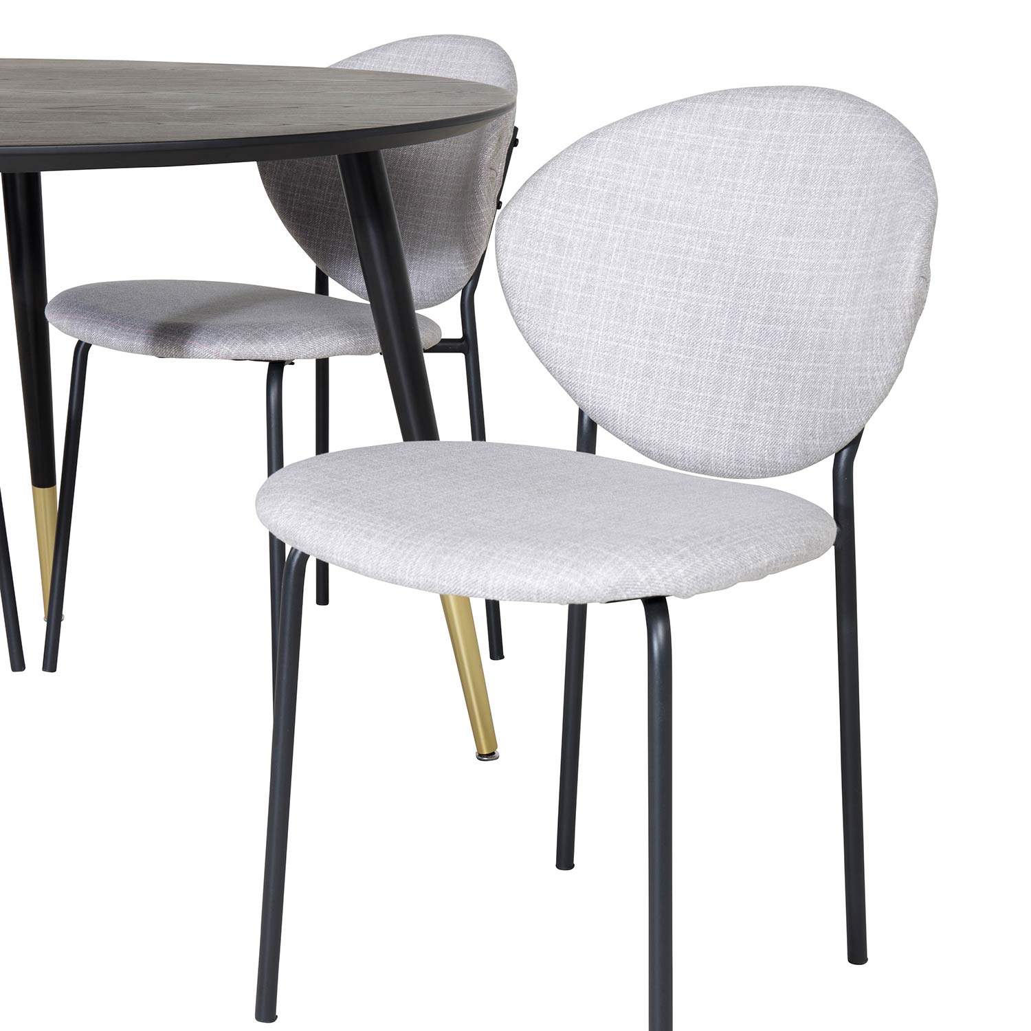 Spisegruppe Venture Home Disa Rund med 4 Valor Stoler