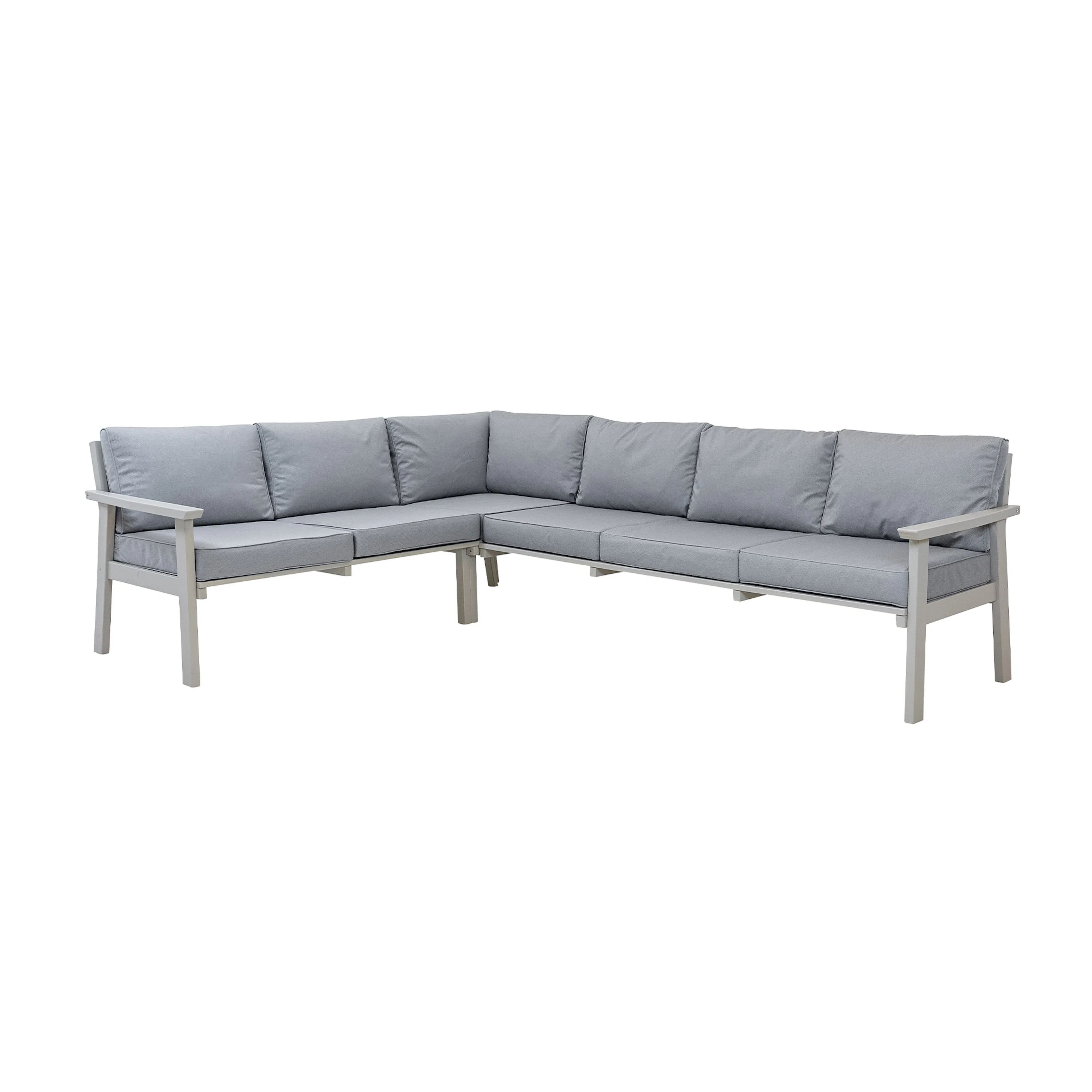 Hagesofa Eden Wood Ransvik Hjørnesofa 200 x 270 cm inkl Puter Greige