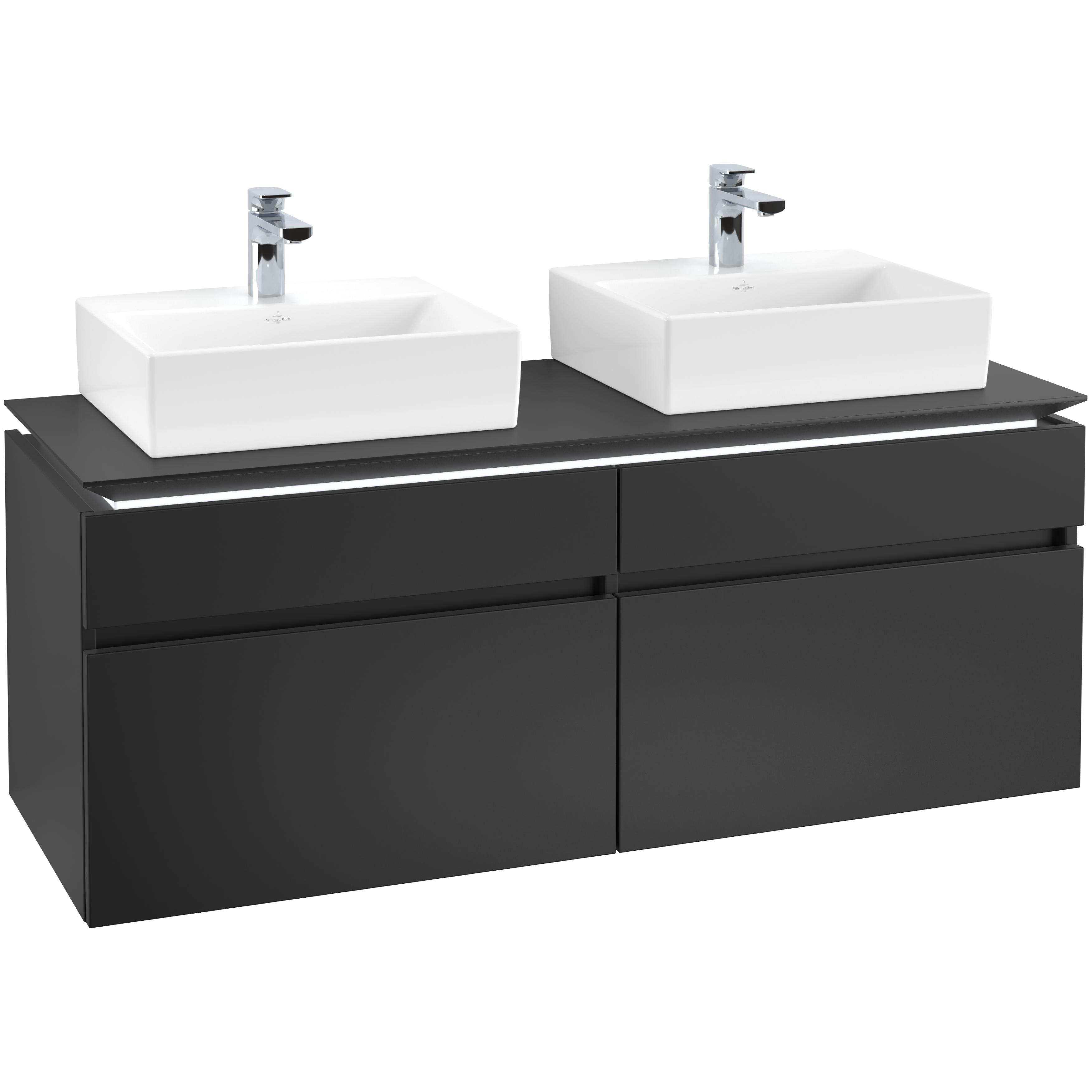 Tvättställsskåp Villeroy & Boch Legato 1400 med 4 Lådor för Två Tvättställ | badrum - badrumsmobler - tvattstallsskap-och-kommod | KakelKungen