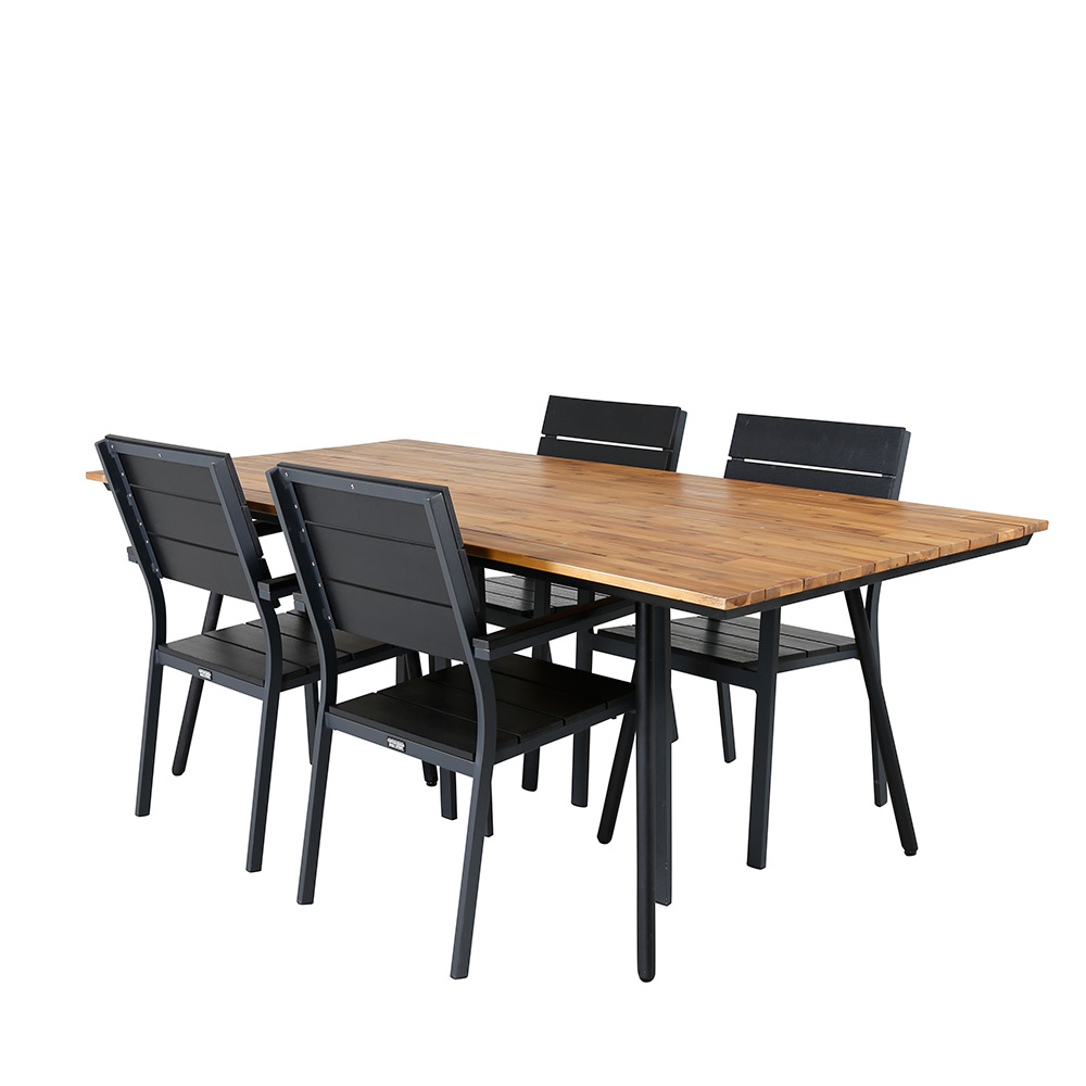 Spisegruppe Venture Home Chane med 4 Lede Stablebare Spisestoler