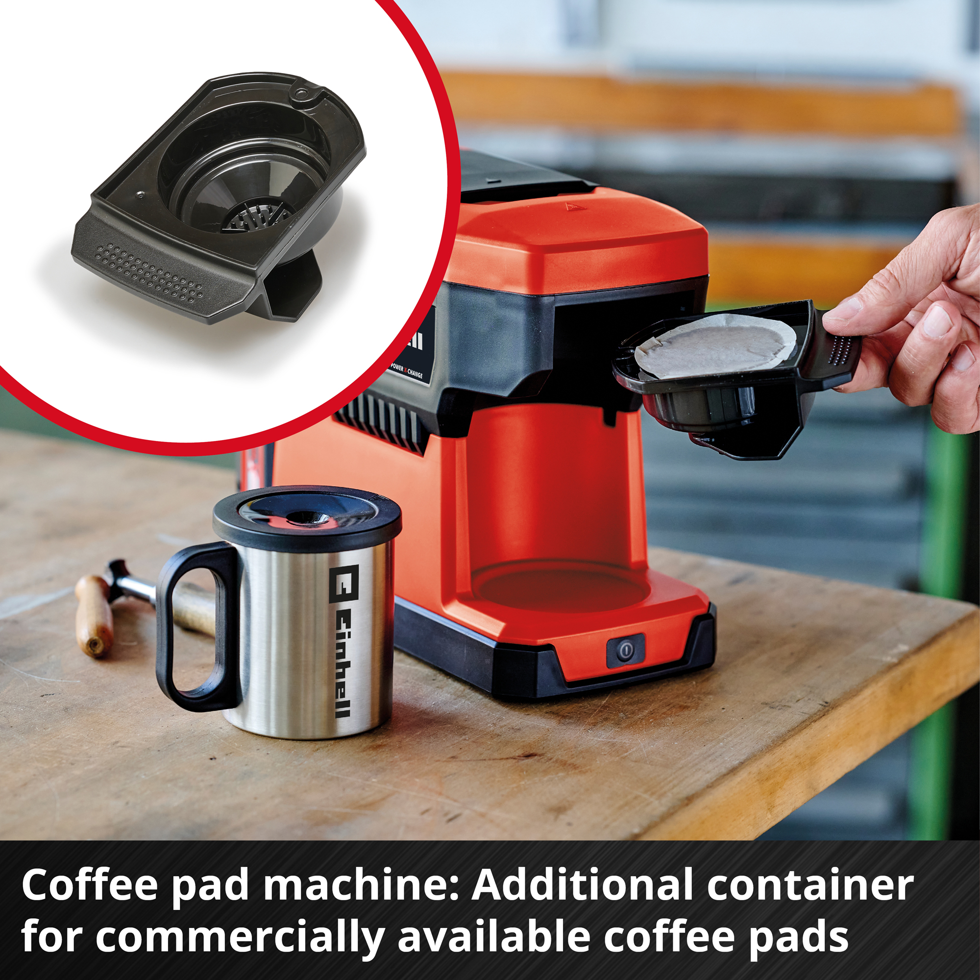 Kaffemaskin Einhell TE-CF 18 Li-Solo Trådløs uten Batteri