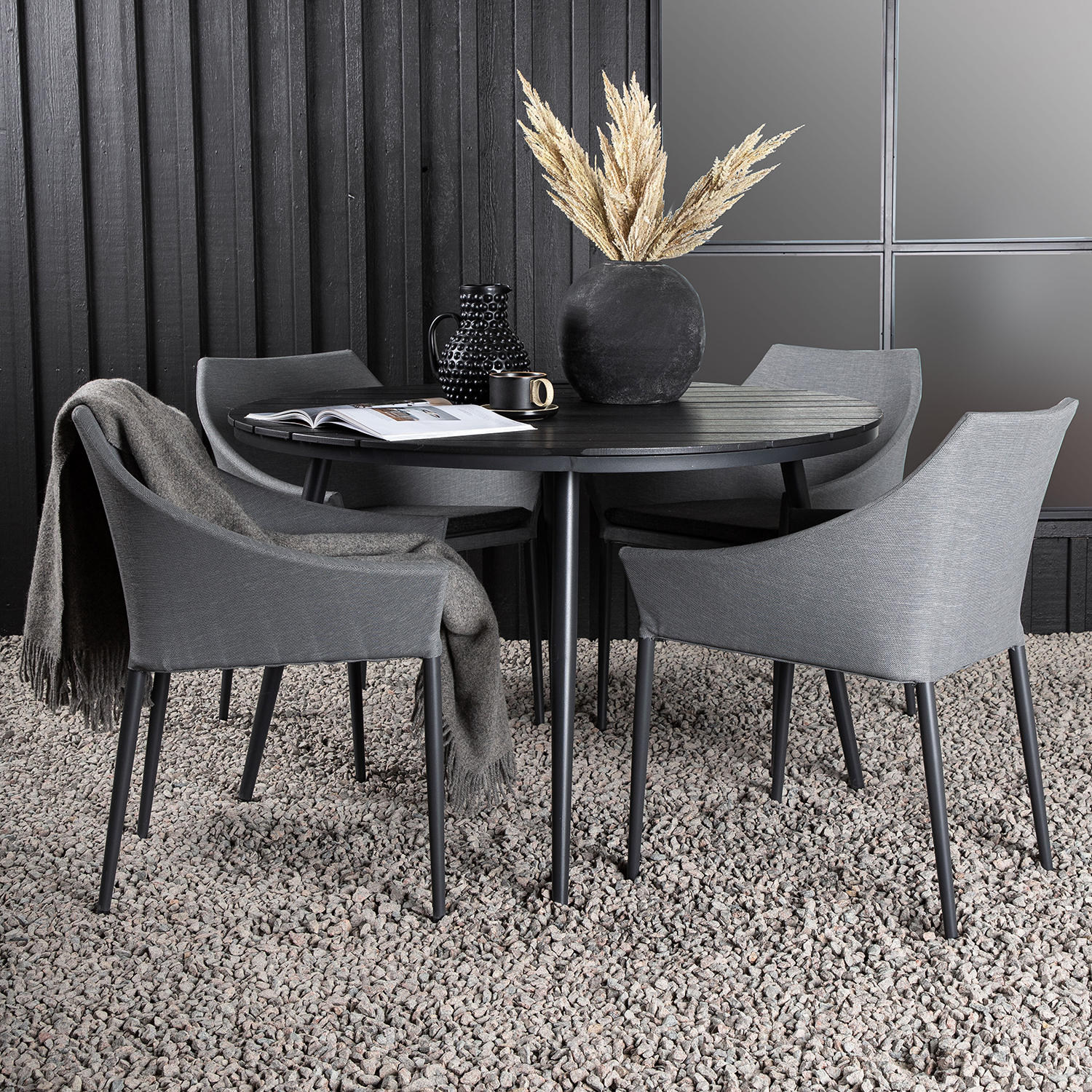 Spisegruppe Venture Home Break Ø120 med 4 Spoga Spisestoler