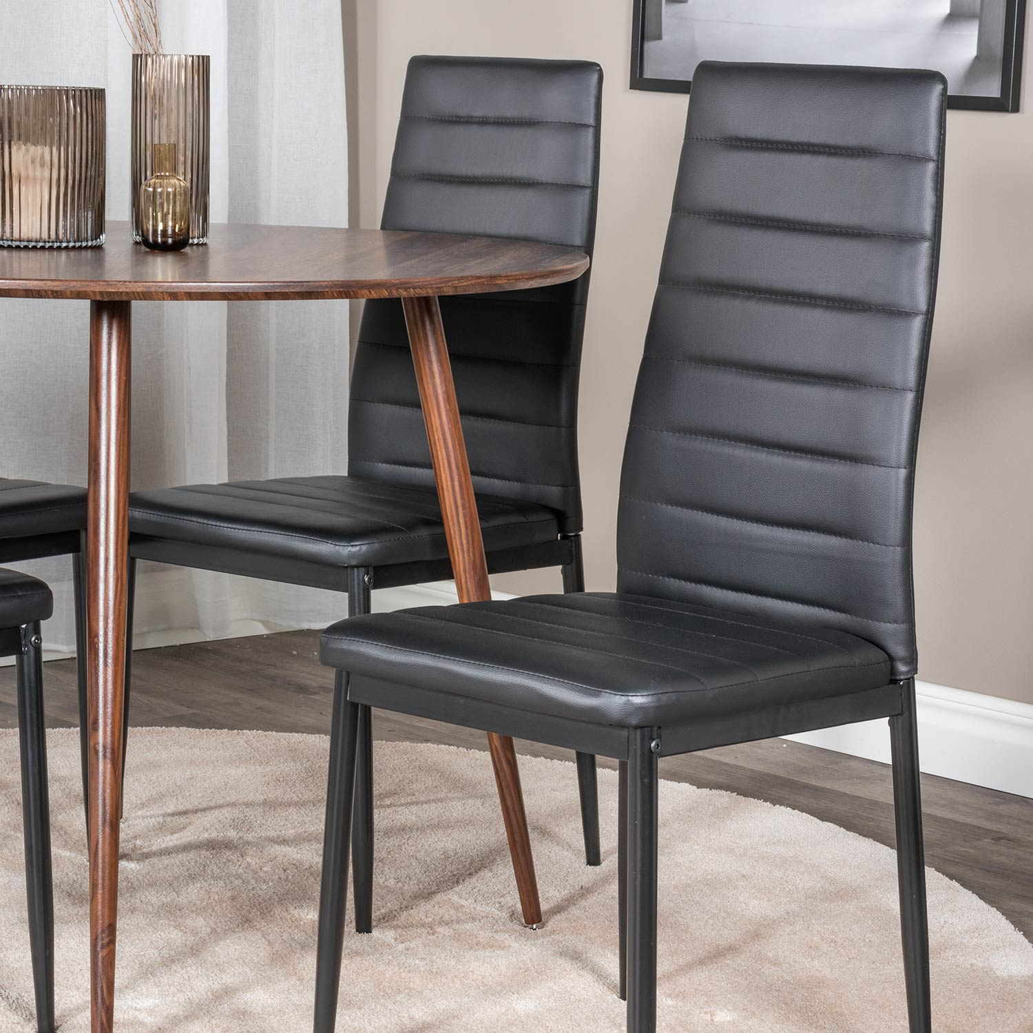 Spisegruppe Venture Home Plake med 4 Sly Stoler Rundt