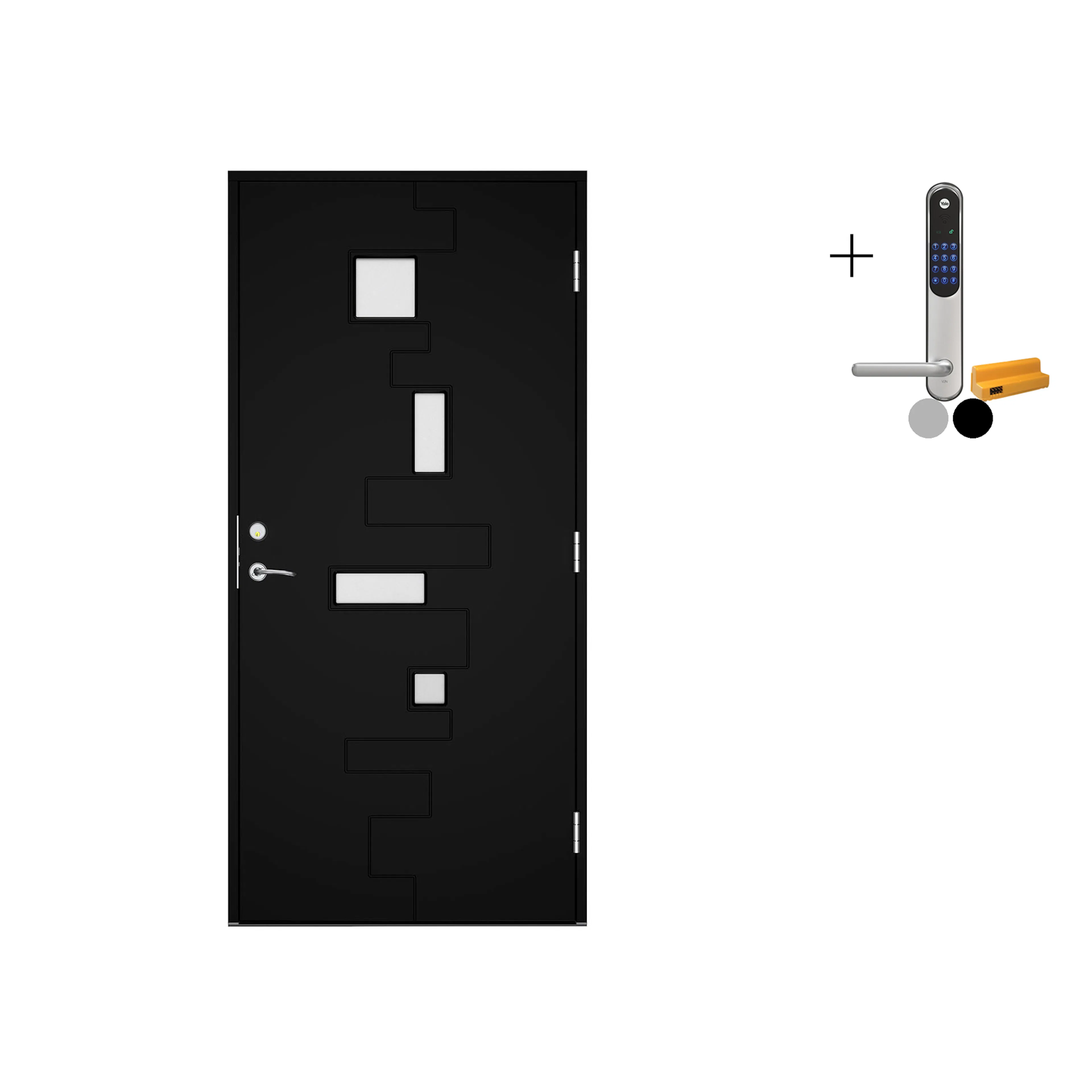 Ytterdør Swedoor Advance-Line Statement Flow med Yale Doorman Classic Home