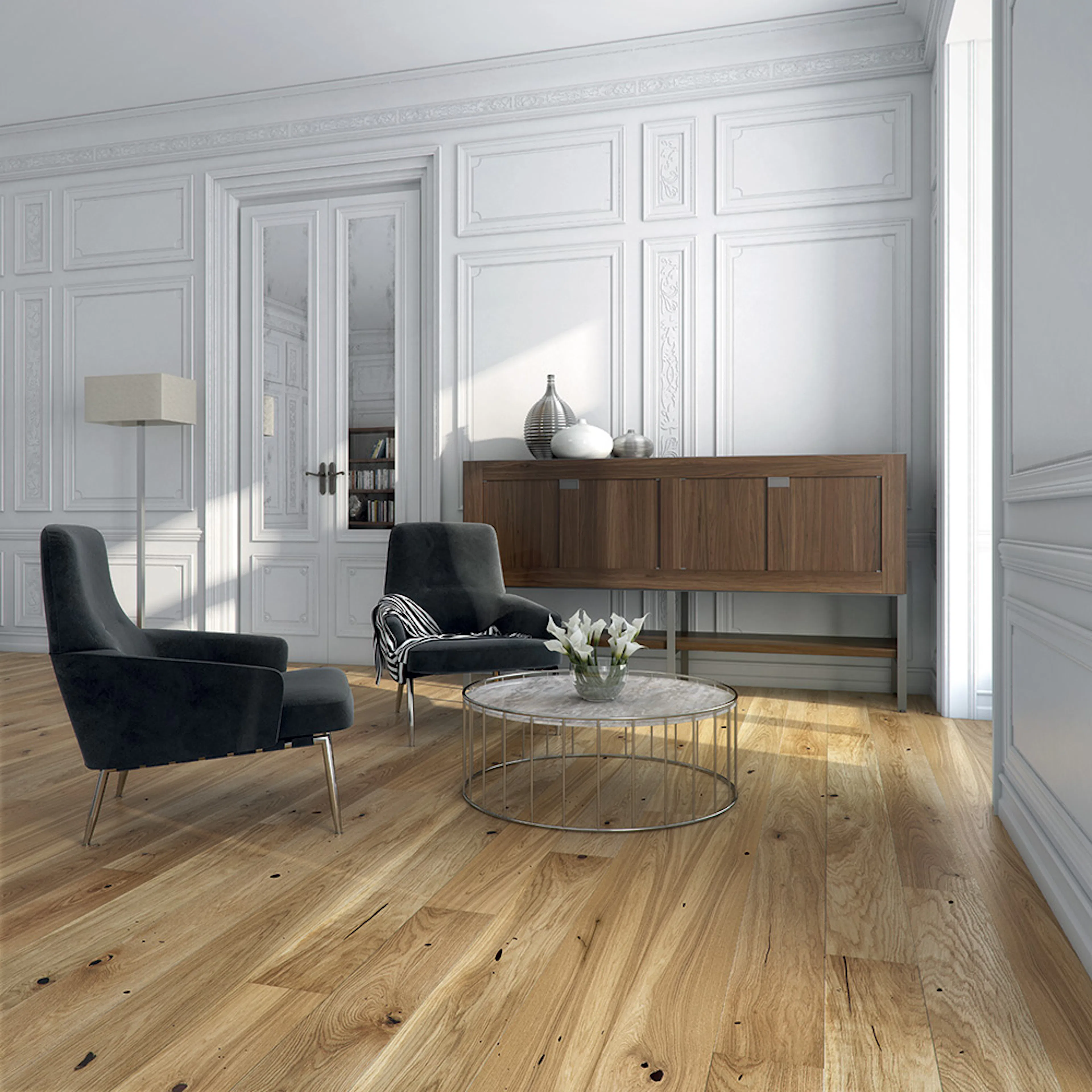 Parkettgulv Nordic Floor Ek Chalet Natural Mattlakkert 1-stav