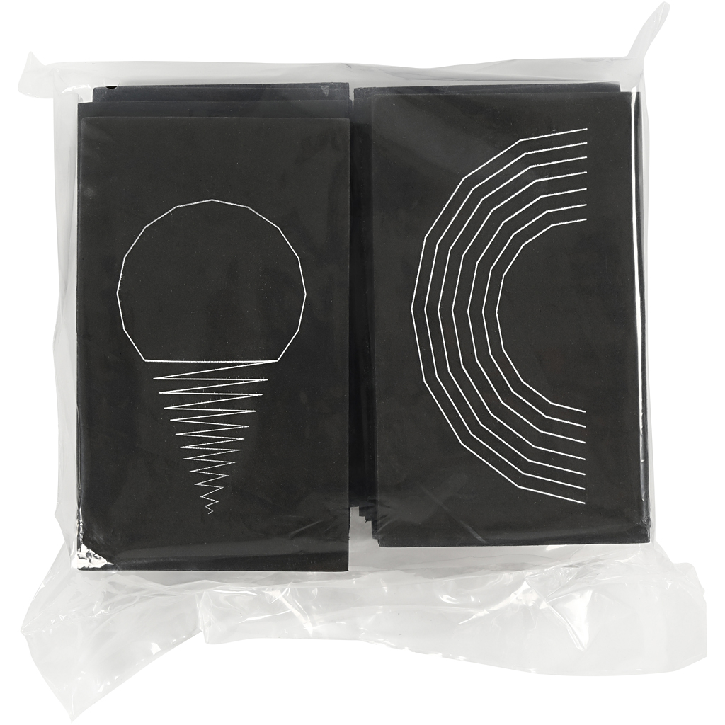 Mosgummi Creativ Company String Art Svart 20X12 cm Tykkelse 10 mm 16 St/1 Pk