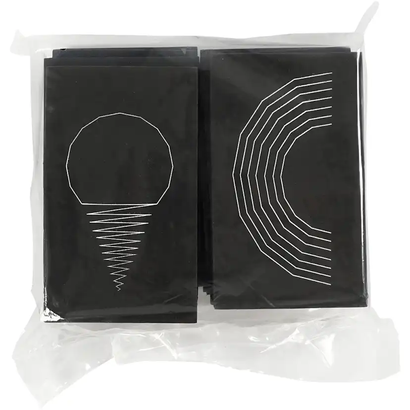 Mosgummi Creativ Company String Art Svart 20X12 cm Tykkelse 10 mm 16 St/1 Pk