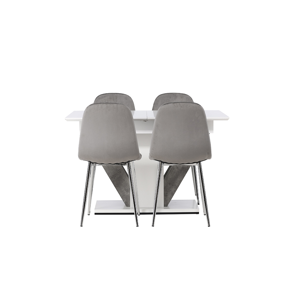 Spisegruppe Venture Home Disa med 4 Eva Stoler