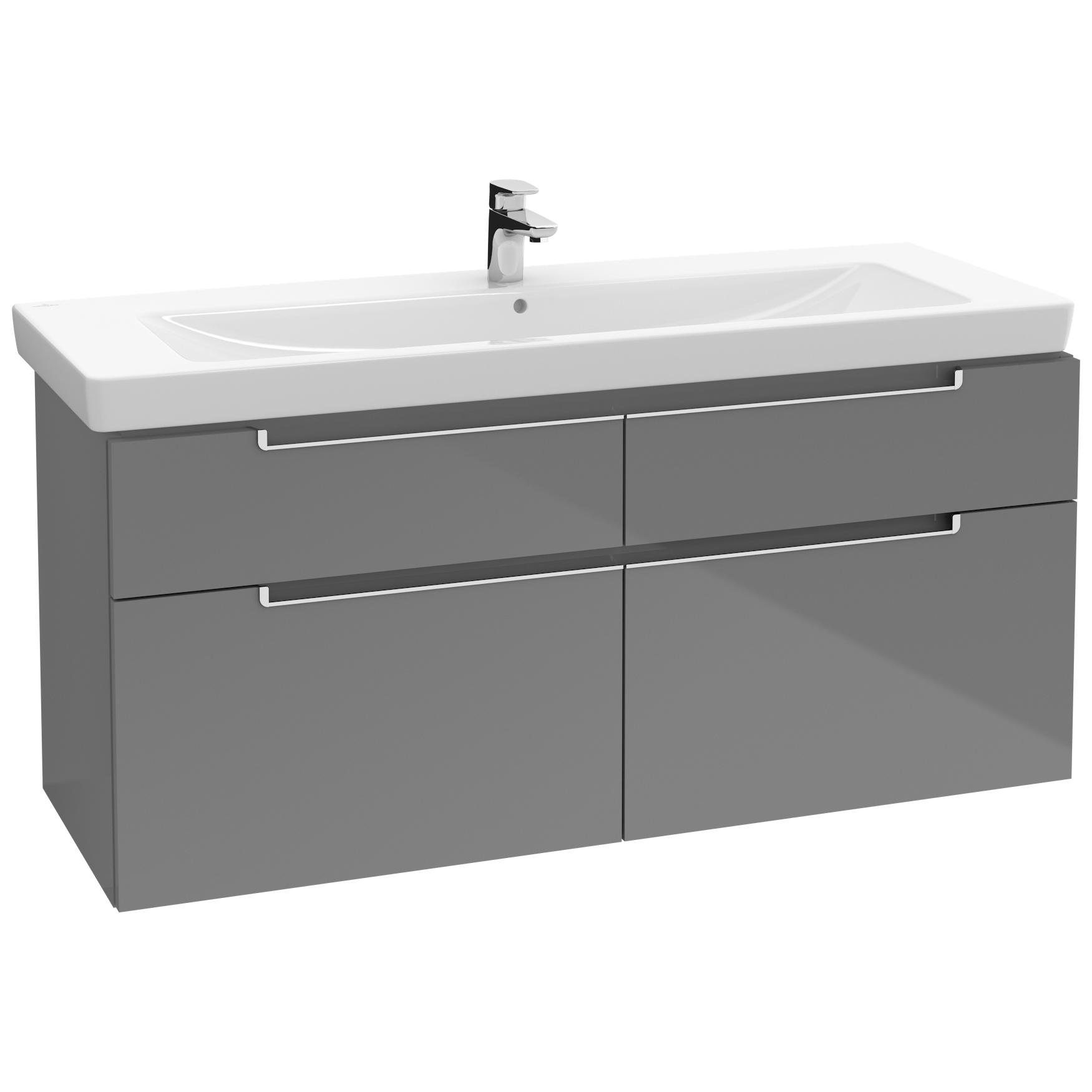 Tvättställsskåp Villeroy & Boch Subway 2.0 med 4 Lådor för Skåpstvättställ