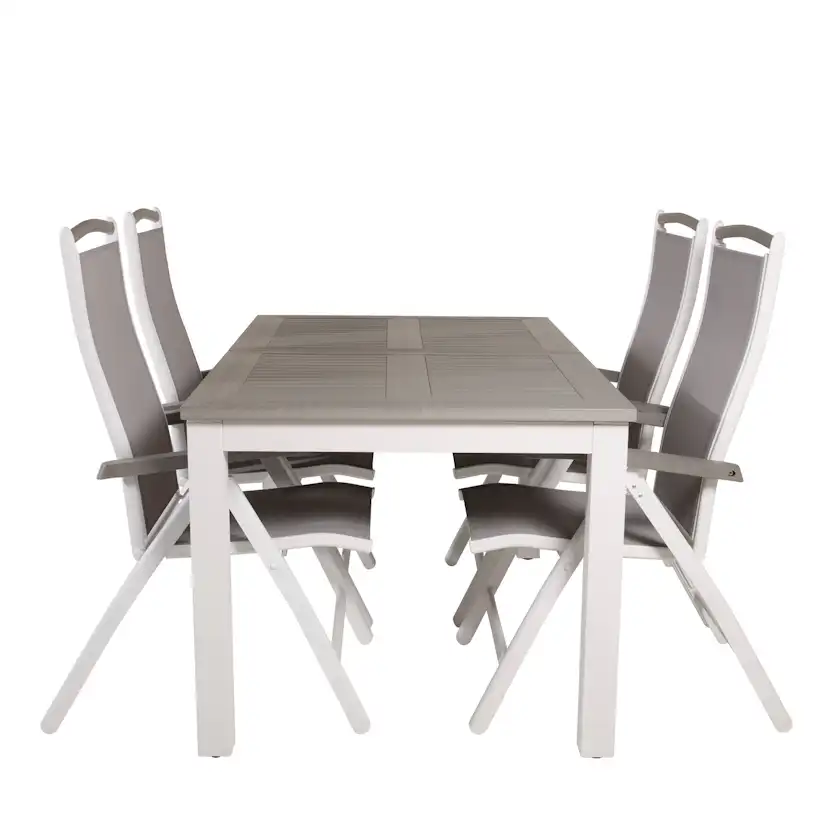 Spisegruppe Venture Home Aleyna 152/210 med 4 Stoler