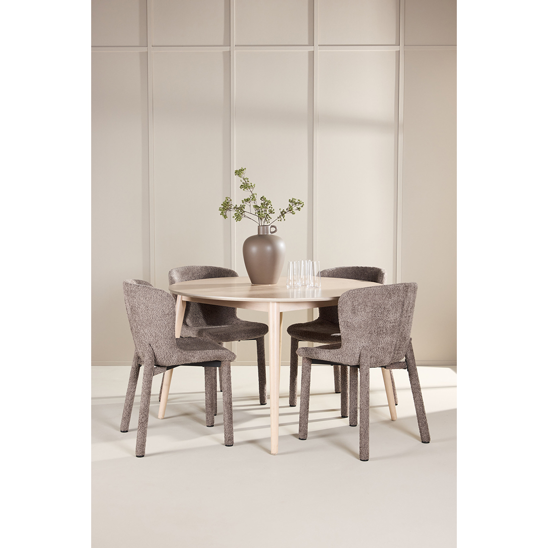 Spisegruppe Venture Home Flora Ø120 cm med 4st Astoria Spisestoler