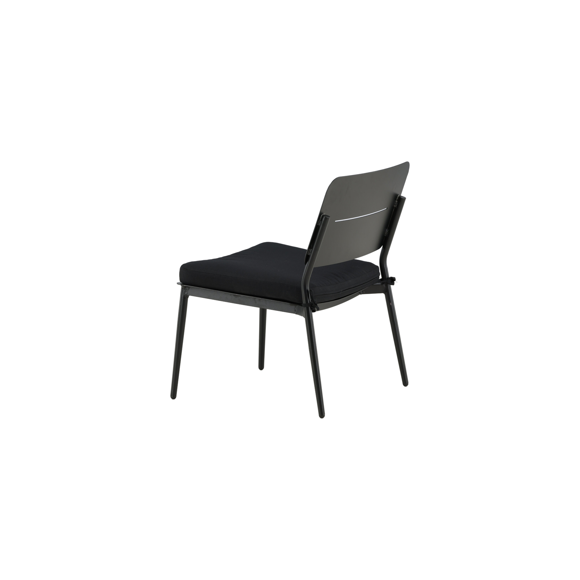 Lina lounge Chair - Black / Black Cushion Sort