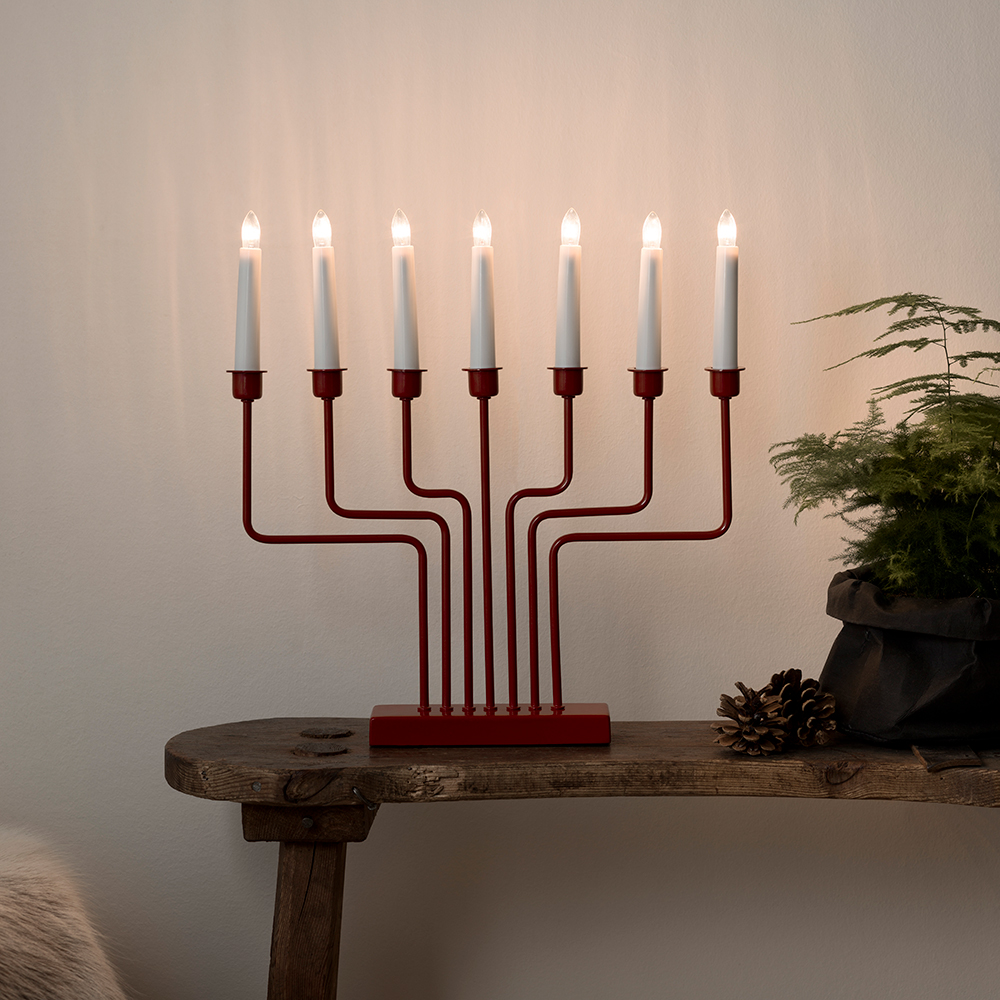 Adventstake Gnosjö Konstsmide Rak 7L Tråder på Fot