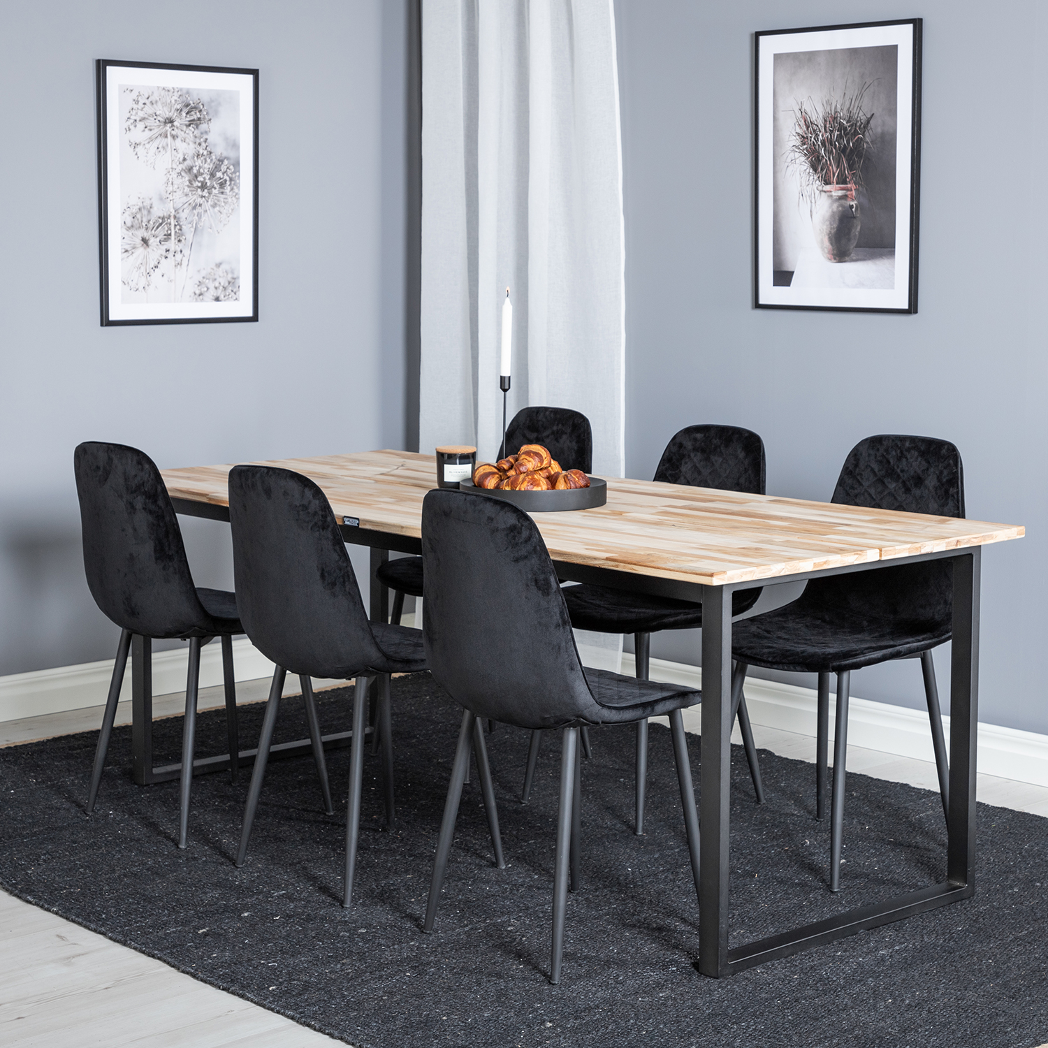 Spisegruppe Venture Home Cirebon med 6 Polar Stoler