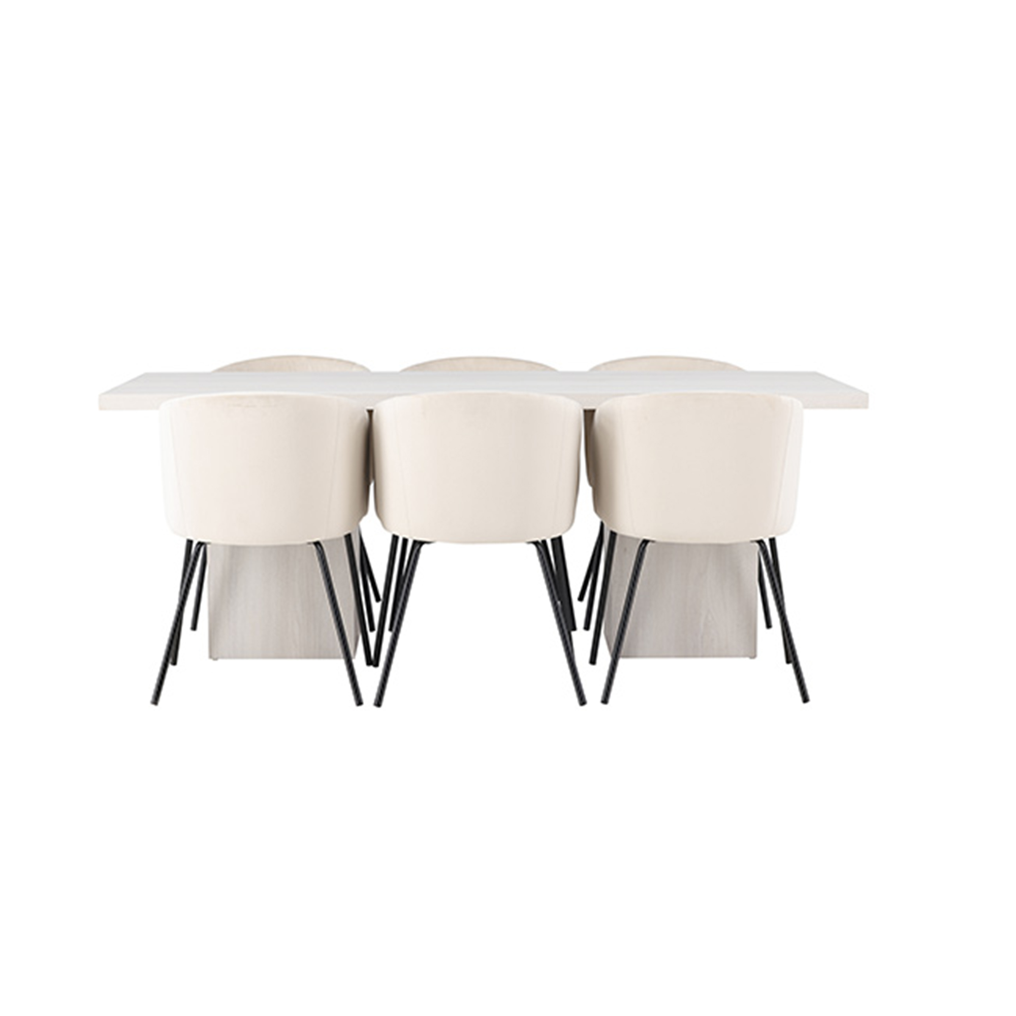 Spisegruppe Venture Home Olga med 6 stk Berit Stoler