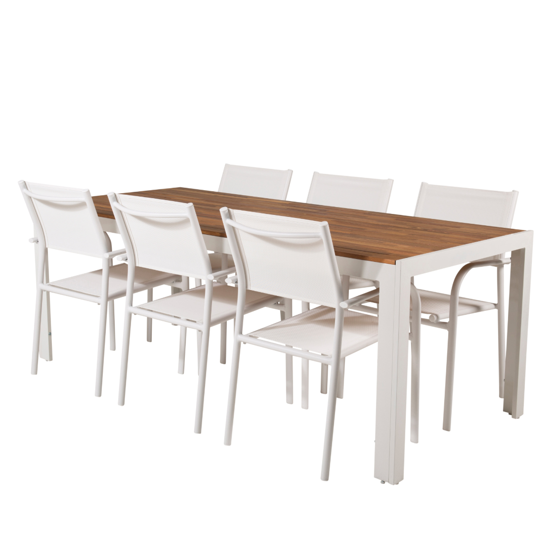 Spisegruppe Venture Home Bois med 6 Santorini Stoler