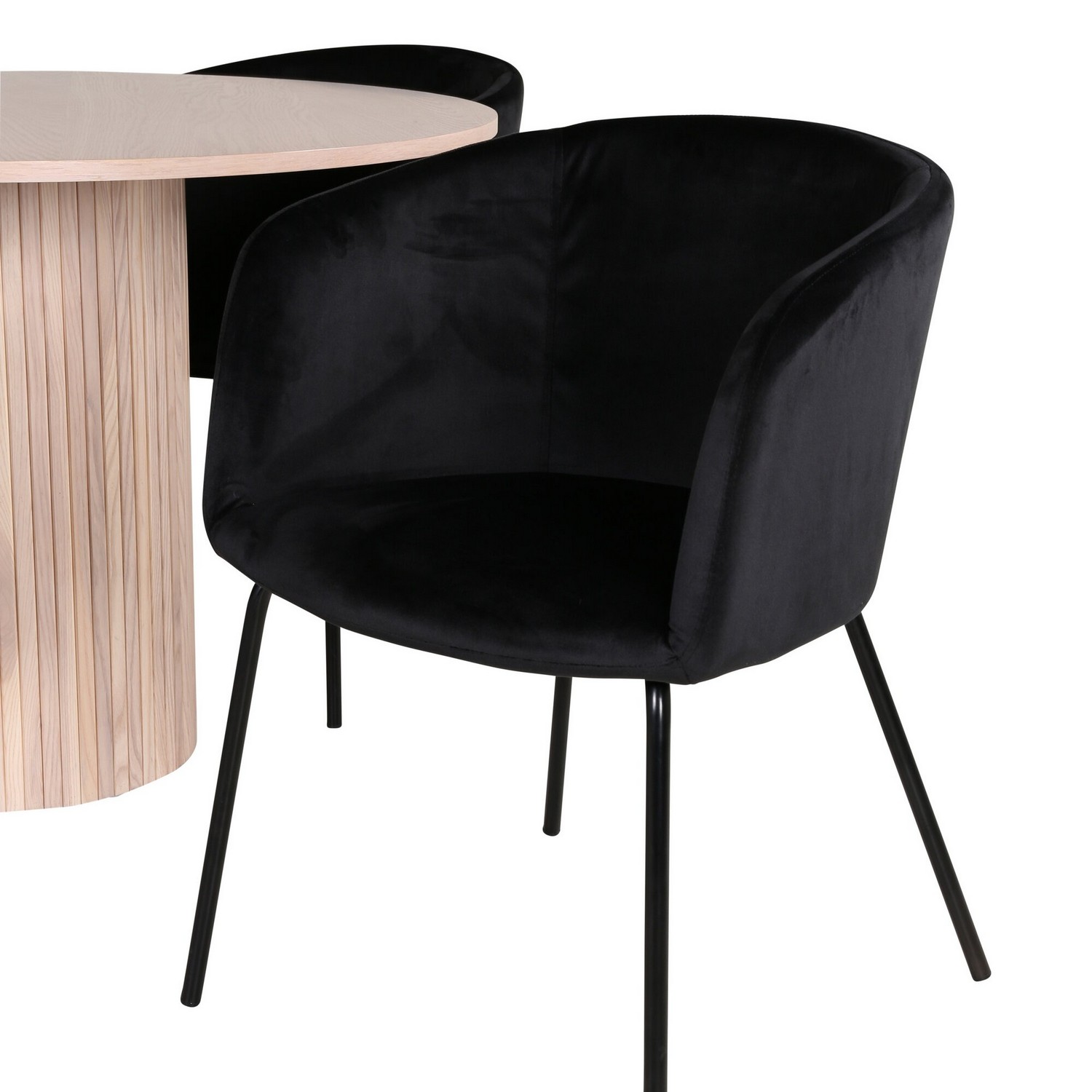 Spisegruppe Venture Home med Bianca Spisebord og 4 Bergen Spisestoler
