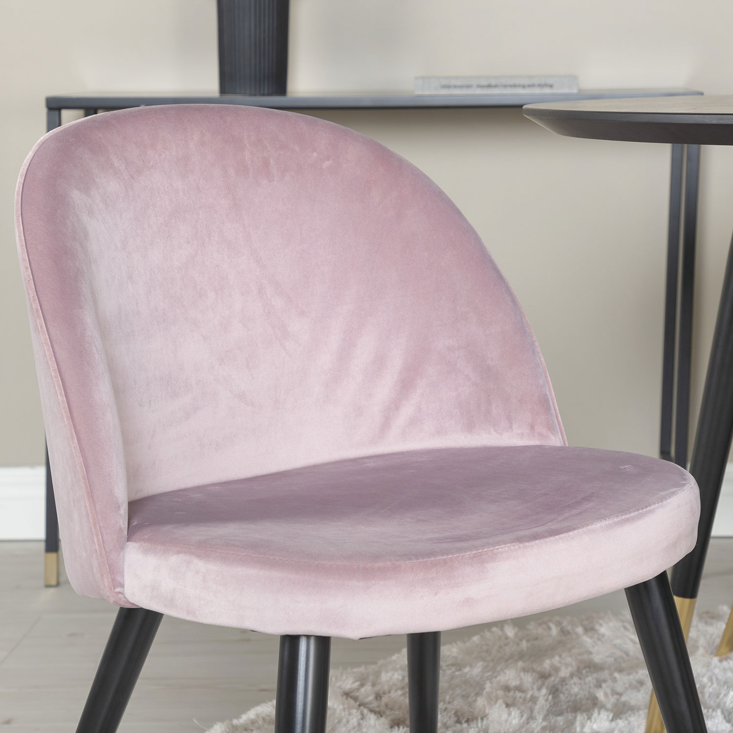 Spisegruppe Venture Home Dipp med 4 Velvet Stoler Rundt