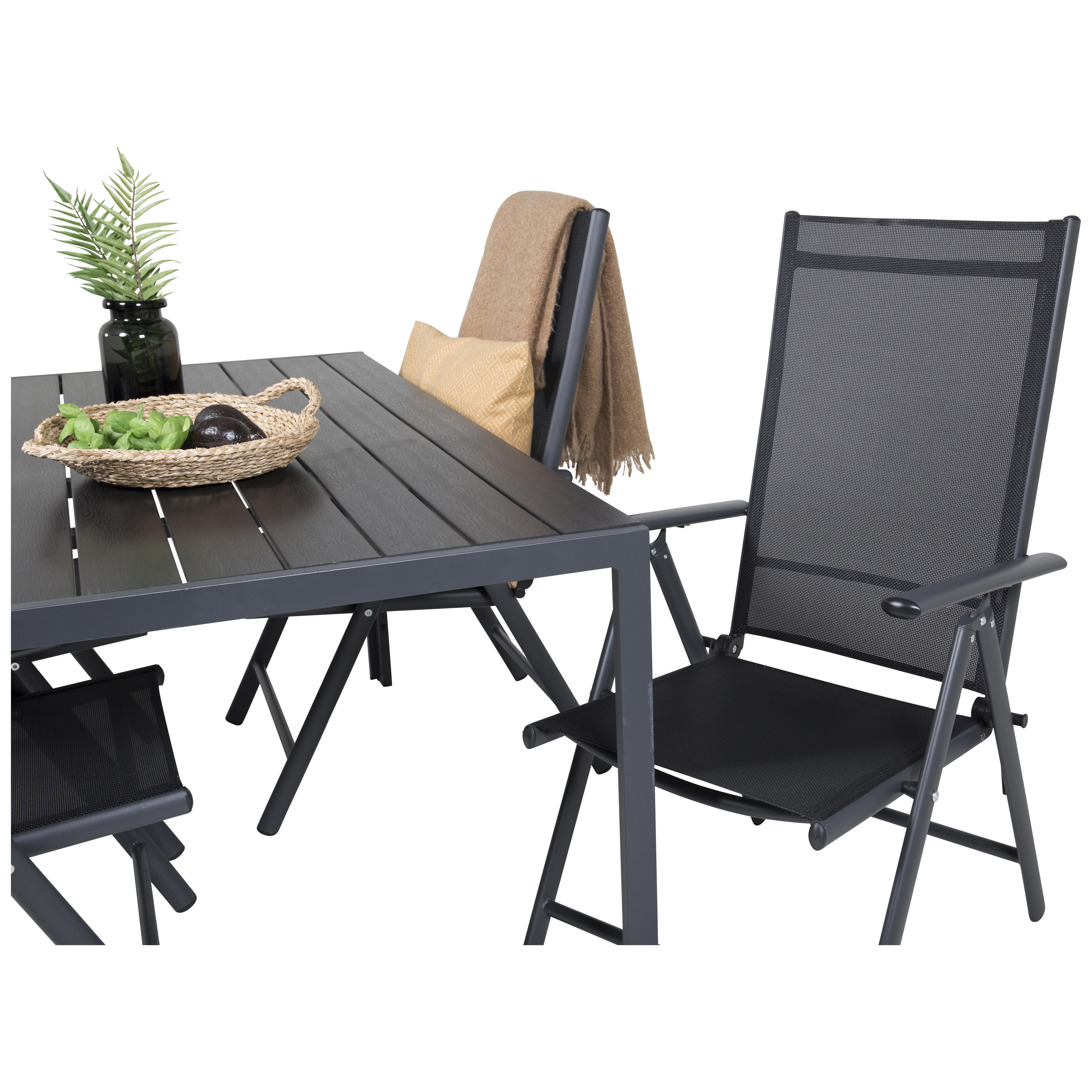 Spisegruppe Venture Home Bront 150 med 4 Bront Stoler