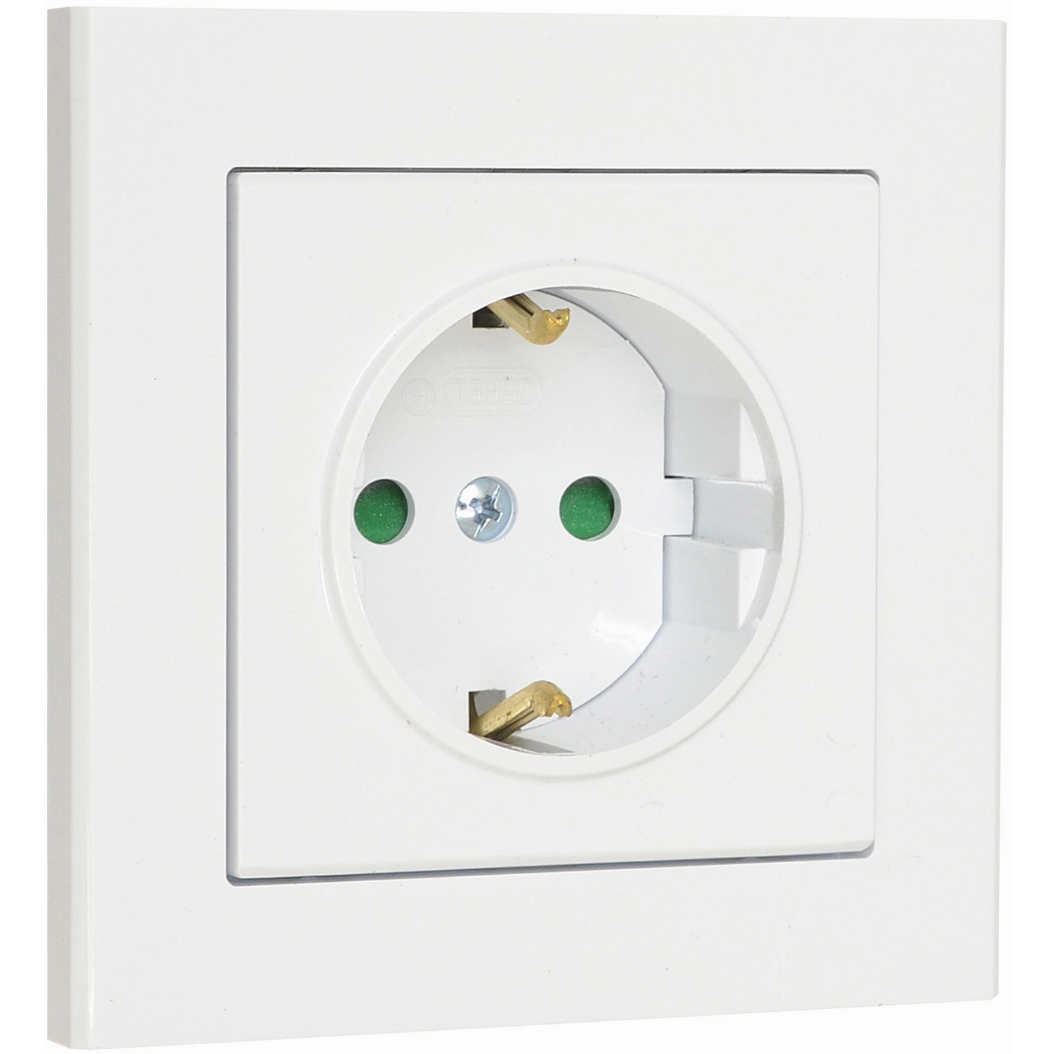 Stikkontakt Malmbergs Optima 1-Veis m/Jord Skrutilkobling