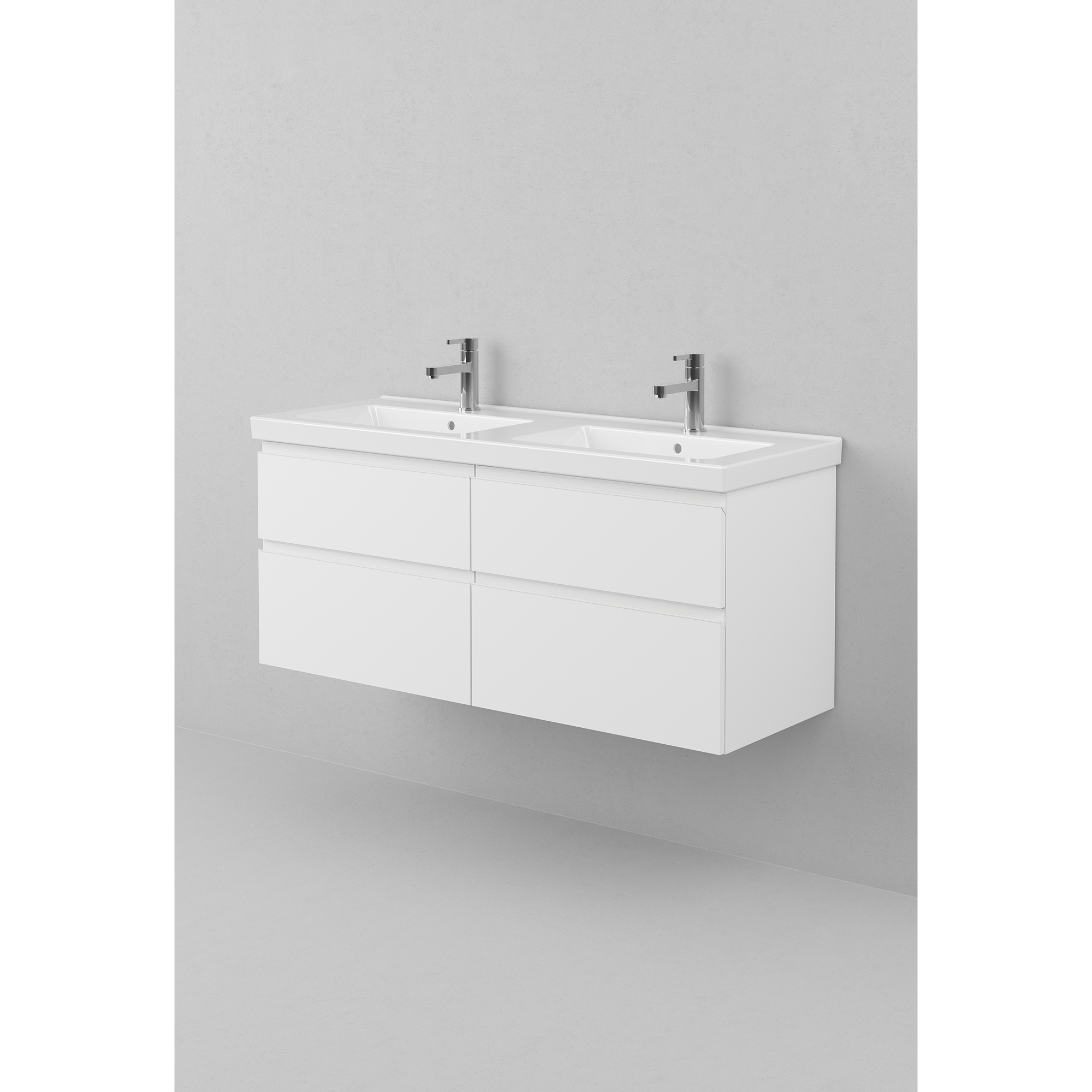 Möbelpaket INR Viskan Grip med Spegel Feel, Grepplist och Tvättställ med 4 Lådor