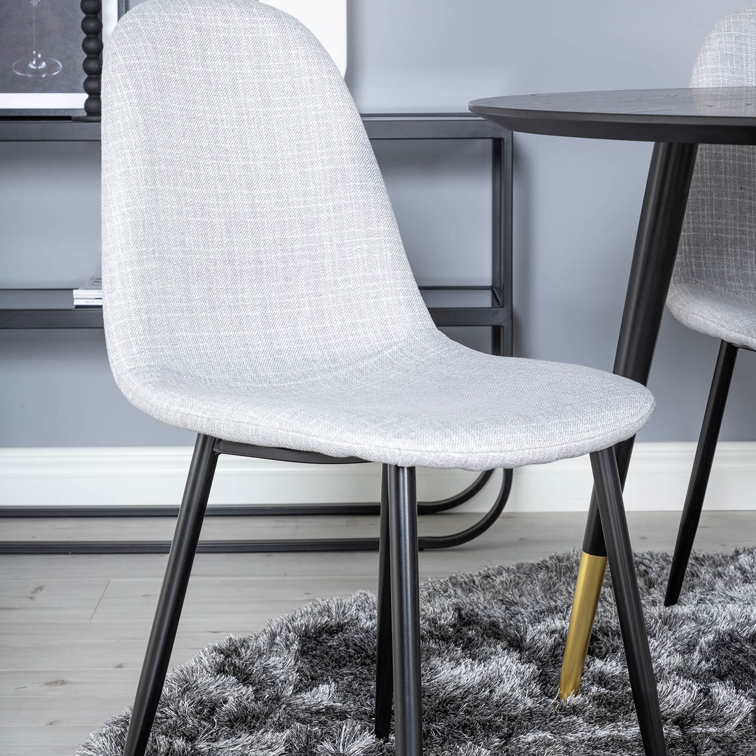 Spisegruppe Venture Home Dipp Ø115 cm med 4 Polar Stoler