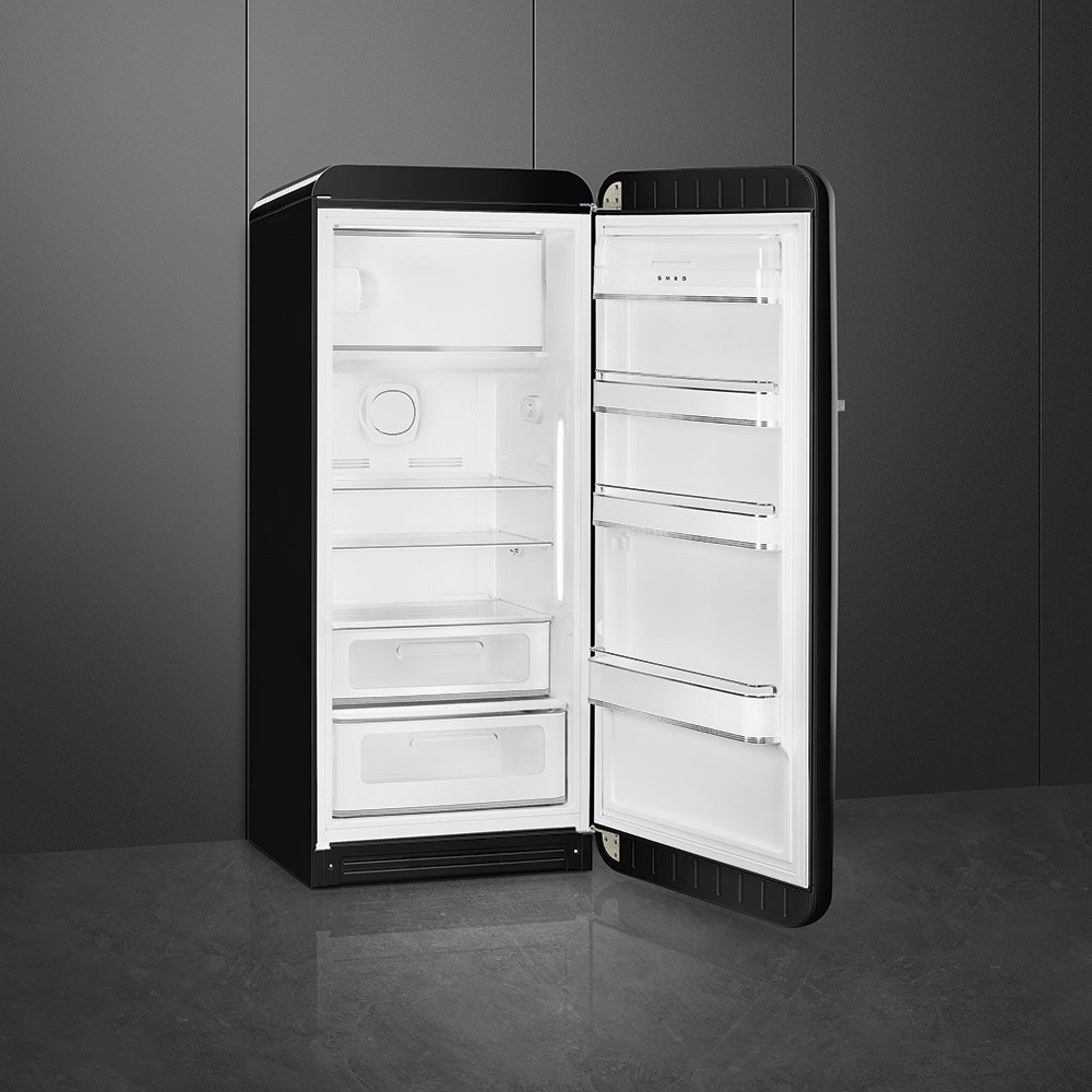 Kjøleskap med Fryserom Smeg FAB28RBL6 Svart 50's Style