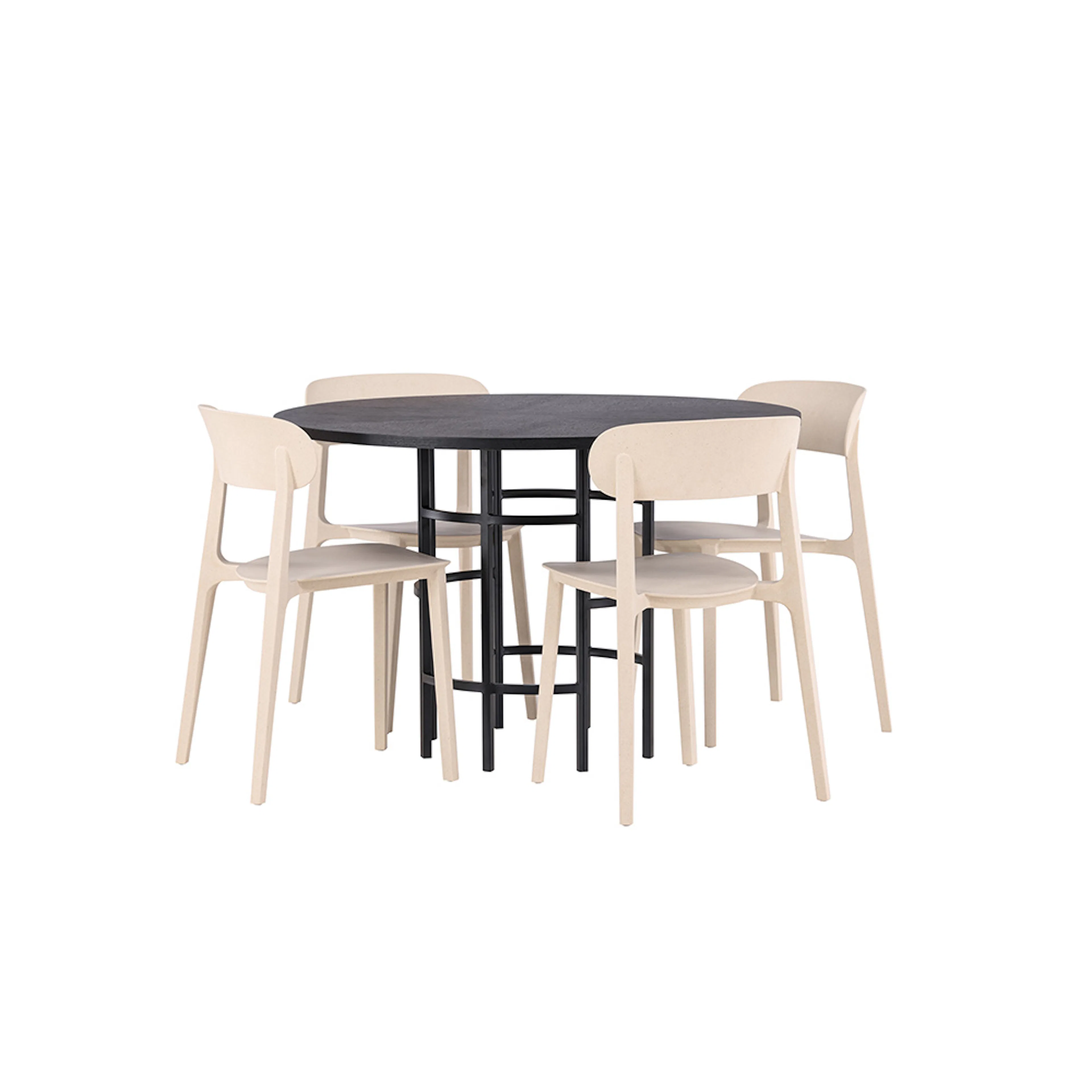 Spisegruppe Venture Home Copenhagen Ø 115 cm med 4 Åstol Stoler