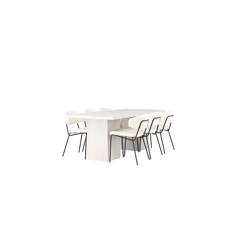 Spisegruppe Venture Home Olga med 6 stk Chico Stoler