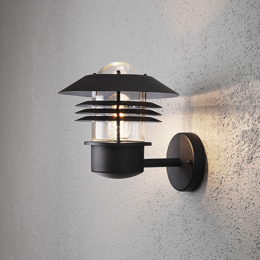 Vegglampe Gnosjö Konstsmide Modena Opp E27 Sort 21x25x23