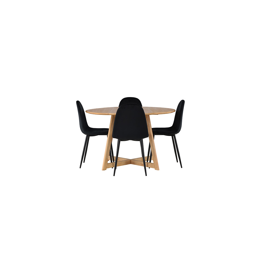 Spisegruppe Venture Home Yakidon Ø120 cm med 4 stk Polar Stoler