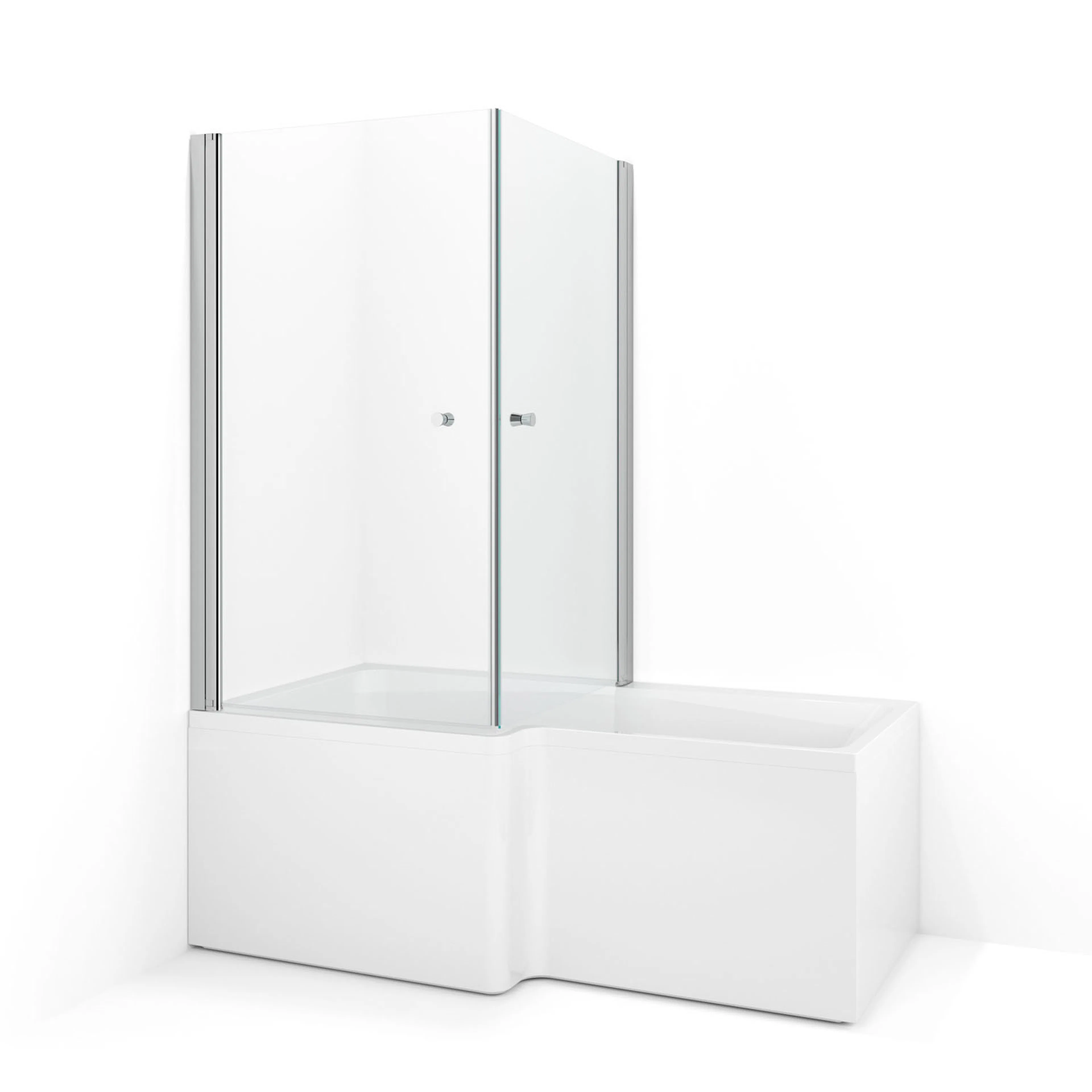 Spirit Bad Hörn 83x83 Bl Kl 830x830x1400 mm, Krom, Klart Glass
