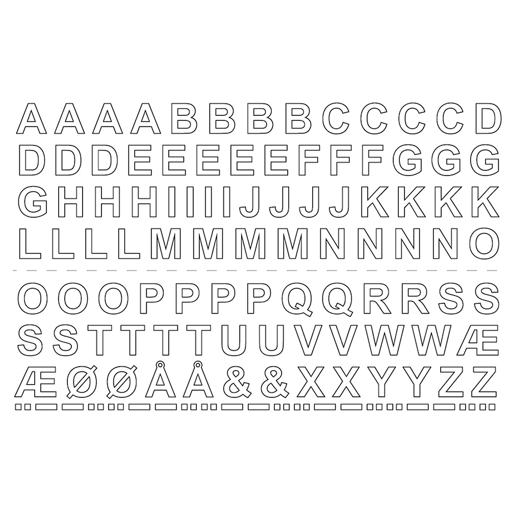 Bokstaver selvklebende Habo