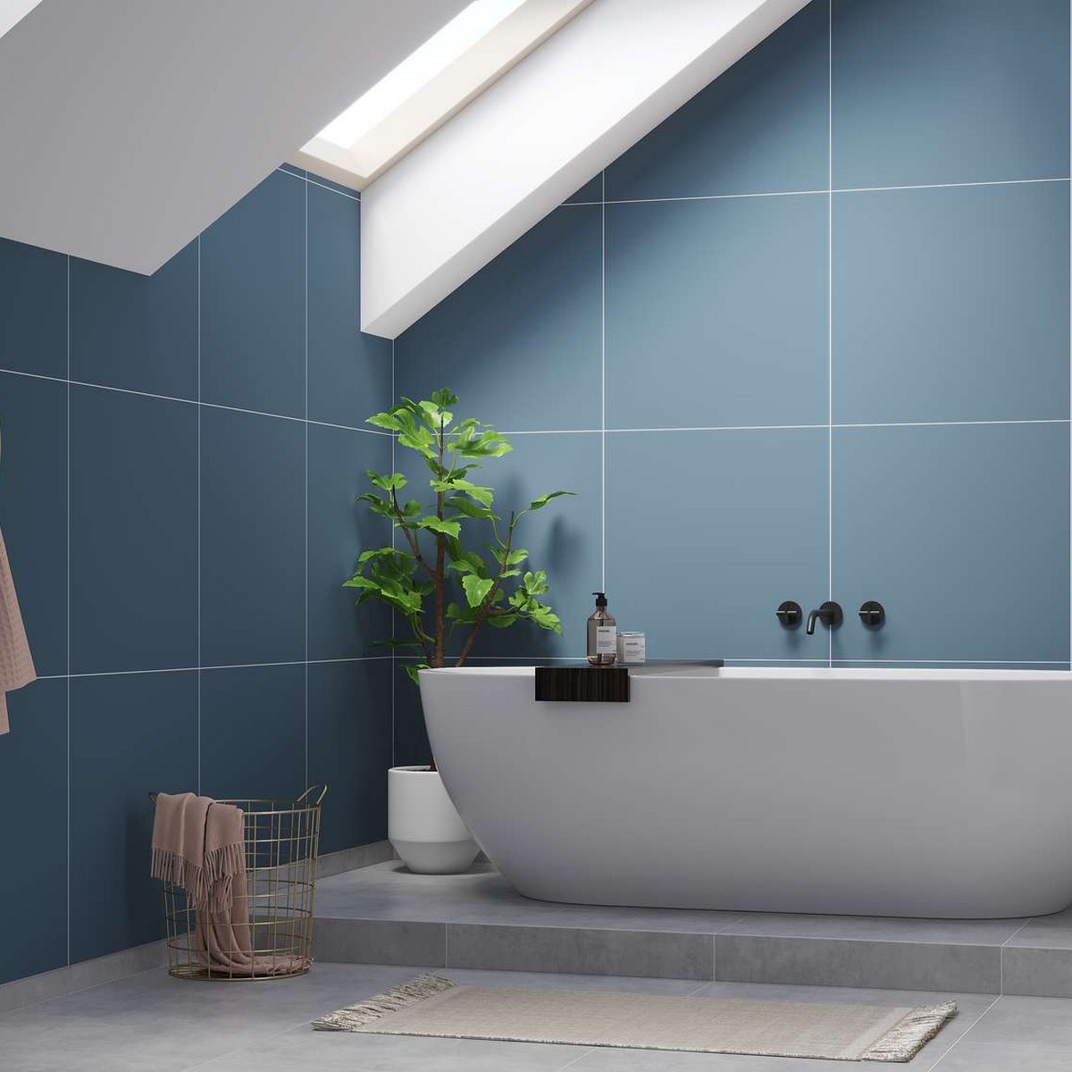 Baderomspanel Fibo 6274-6060 EM Dusty Blue