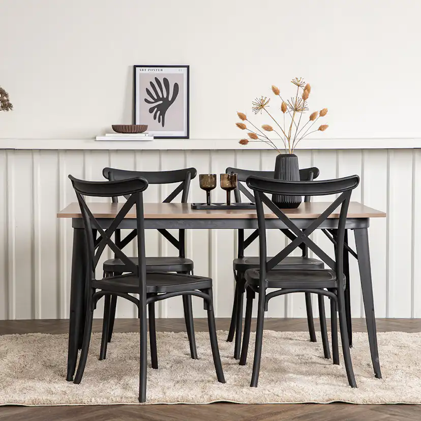 Spisegruppe Venture Home Tempe med 4 Crosett Stoler