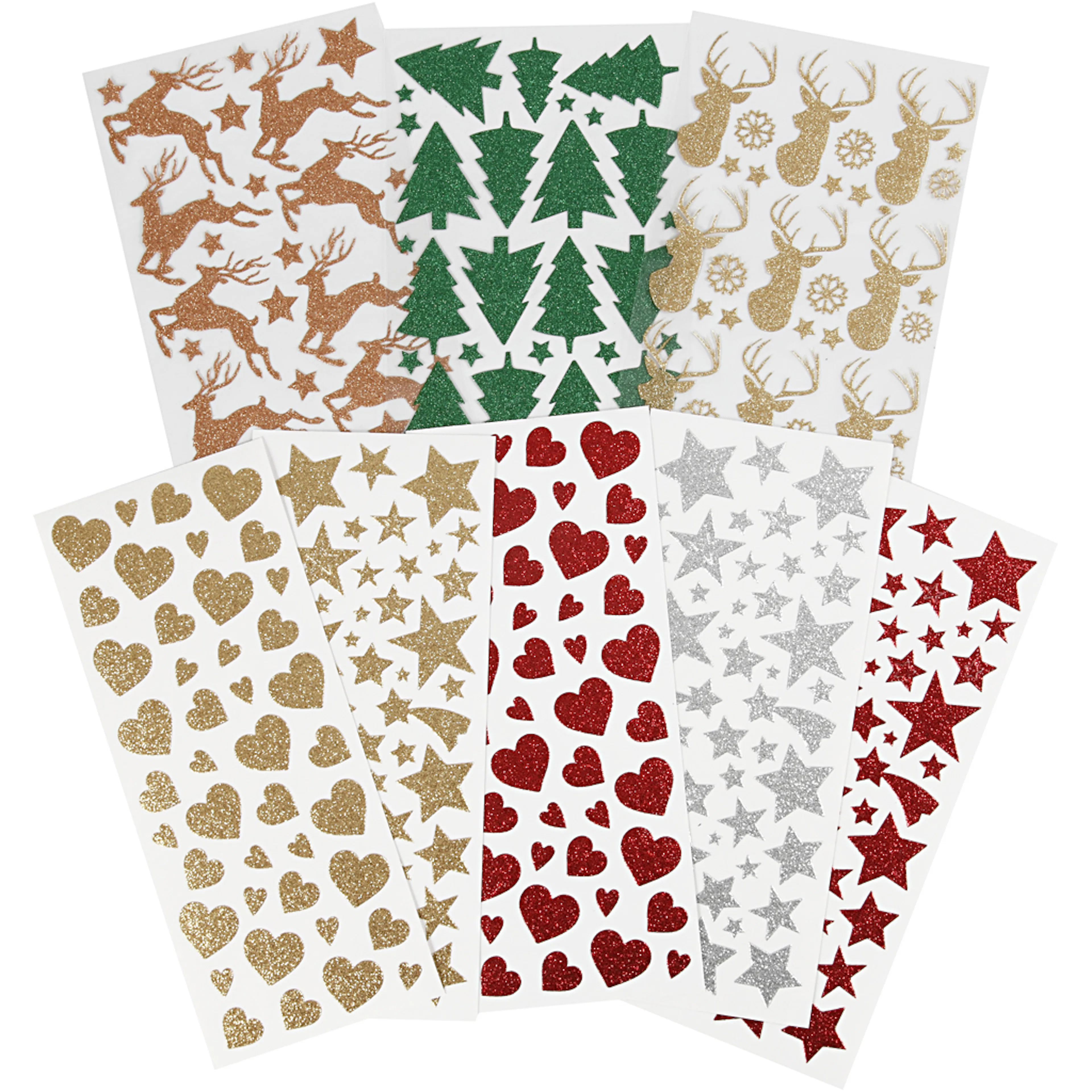 Klistremerker Creativ Company Glitter 8 Stk