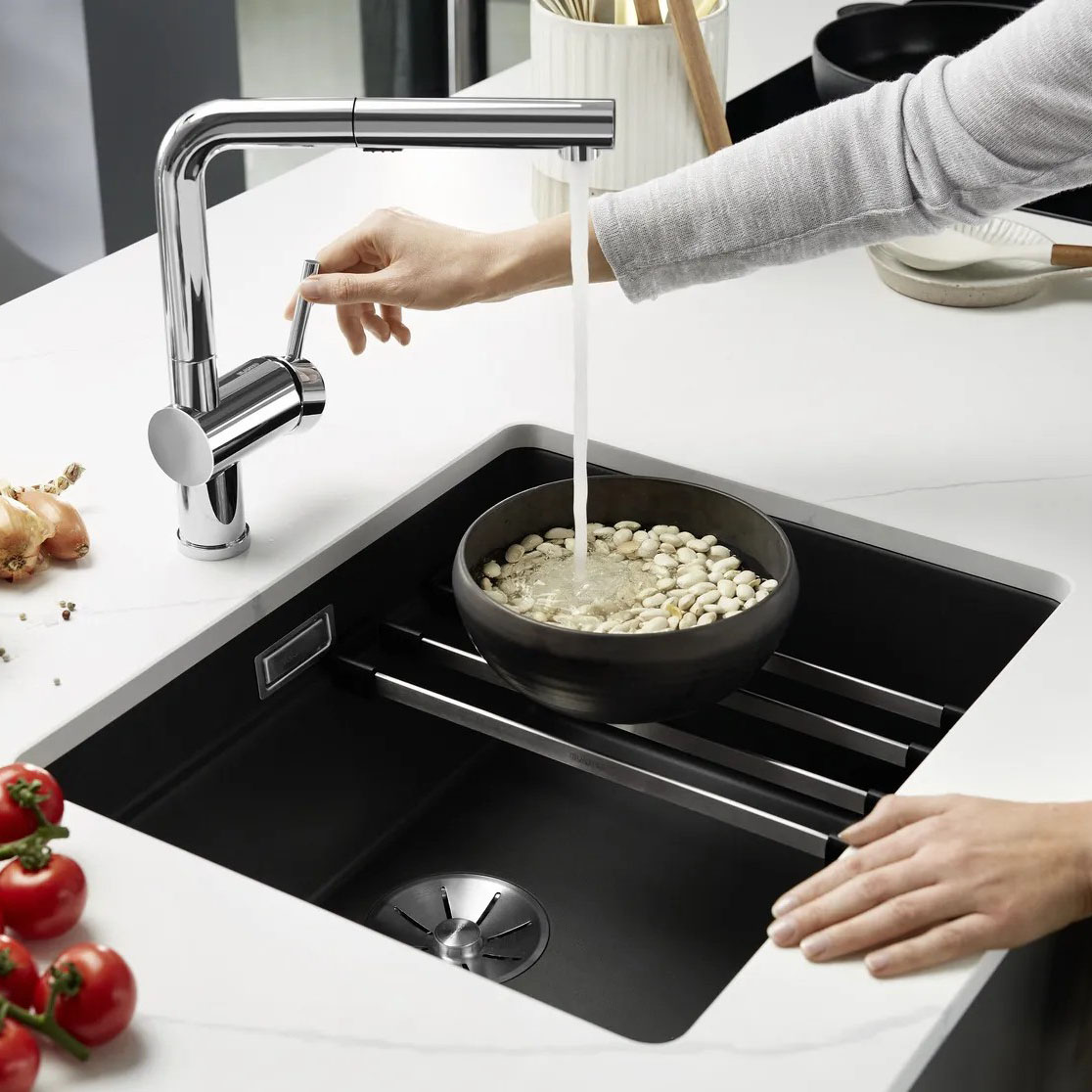 BLANCO ETAGON 500-U SILGRANIT® INFINO - SVART Sort